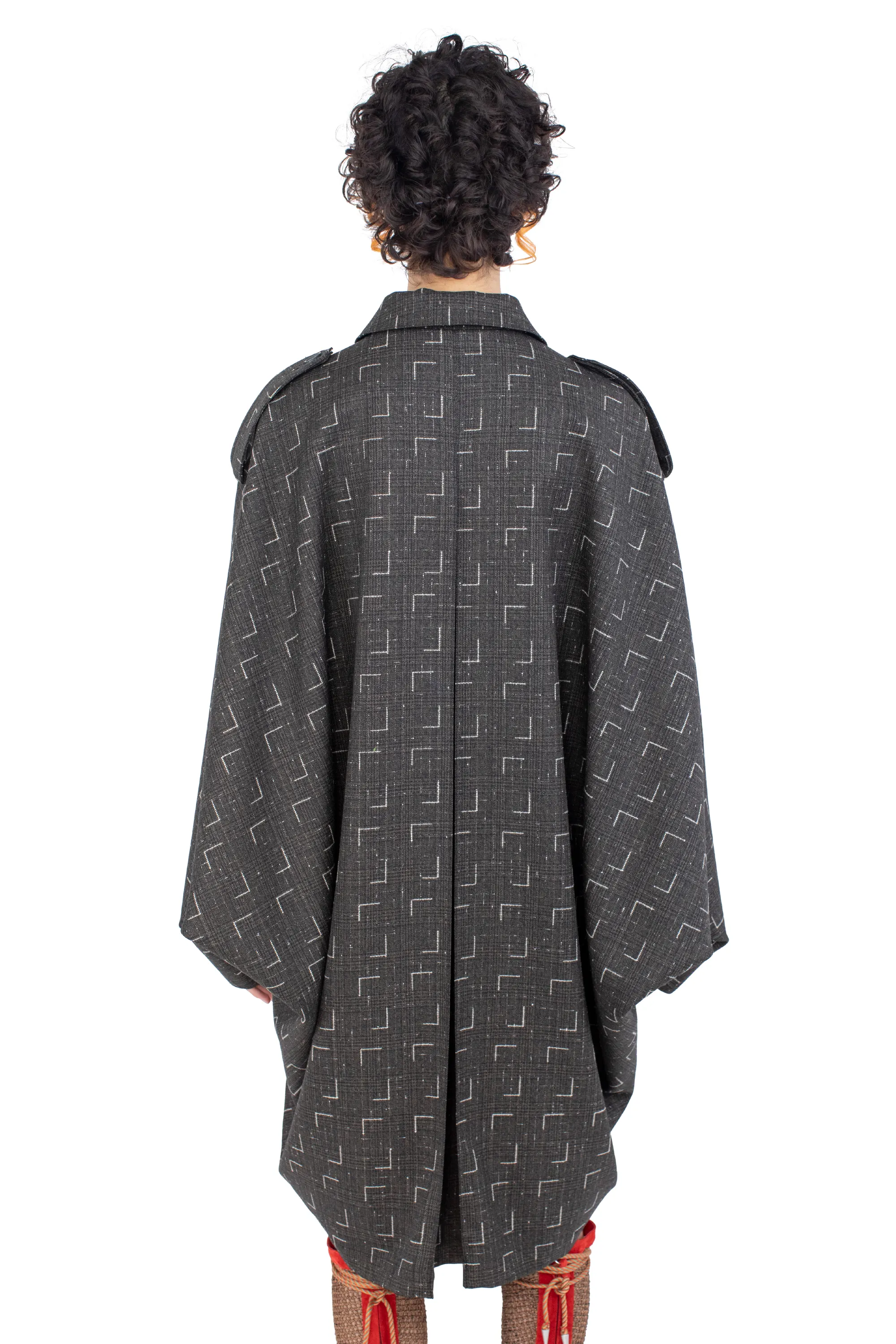 KIKO KOSTADINOV STATSINGER COAT - OFF BLACK & CHALK