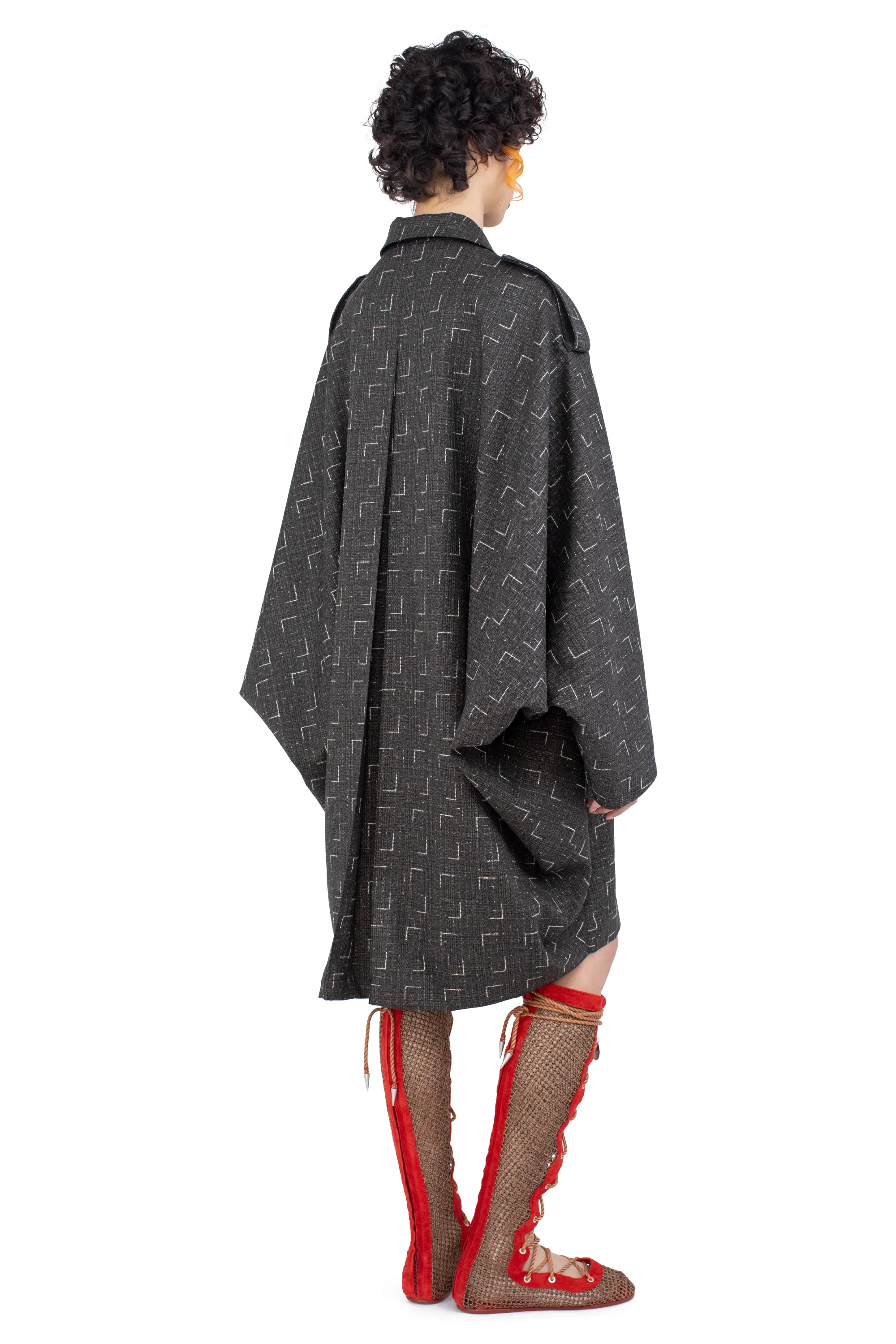 KIKO KOSTADINOV STATSINGER COAT - OFF BLACK & CHALK