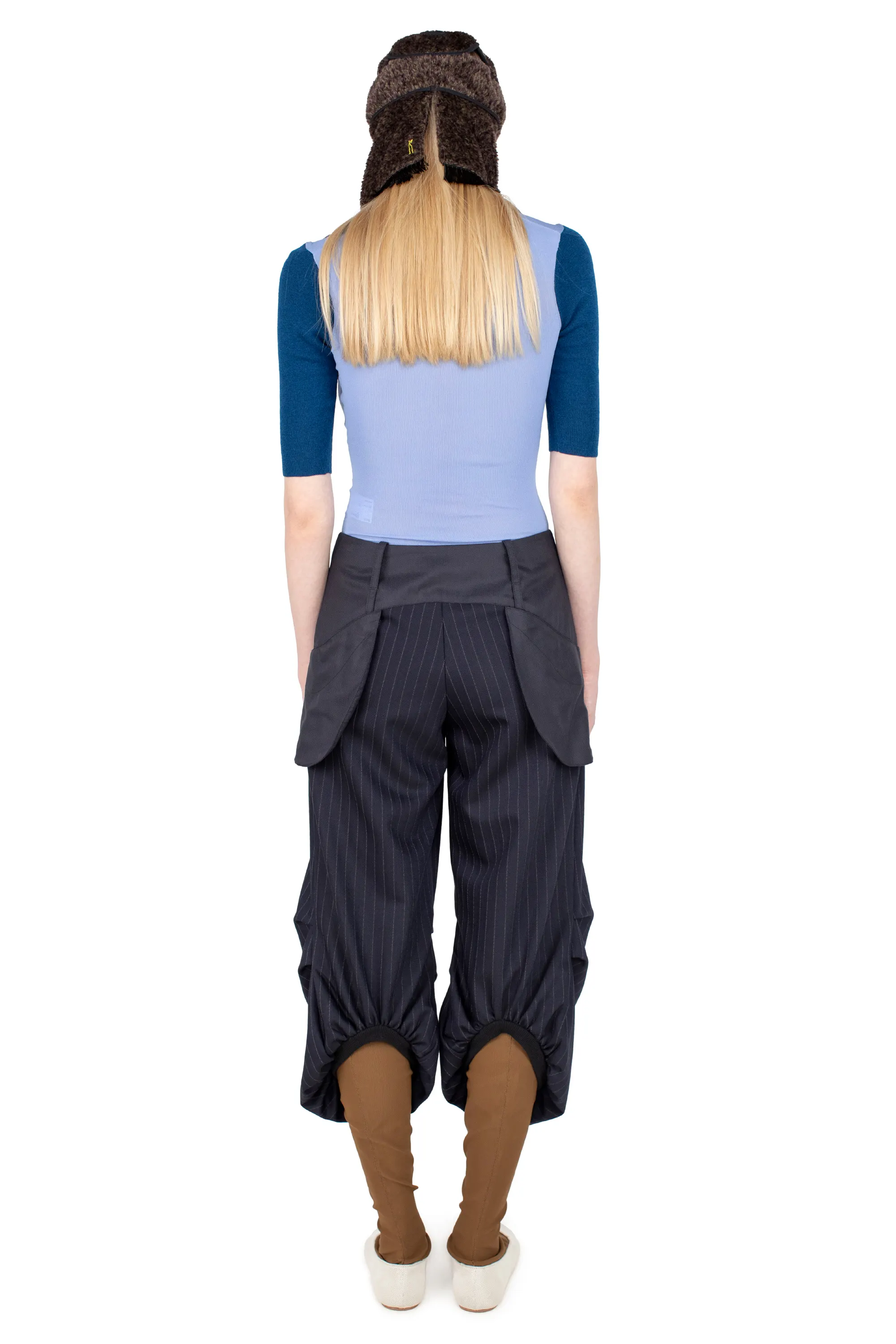 KIKO KOSTADINOV SZYBIST TROUSER - NAVY & CHALK WHITE