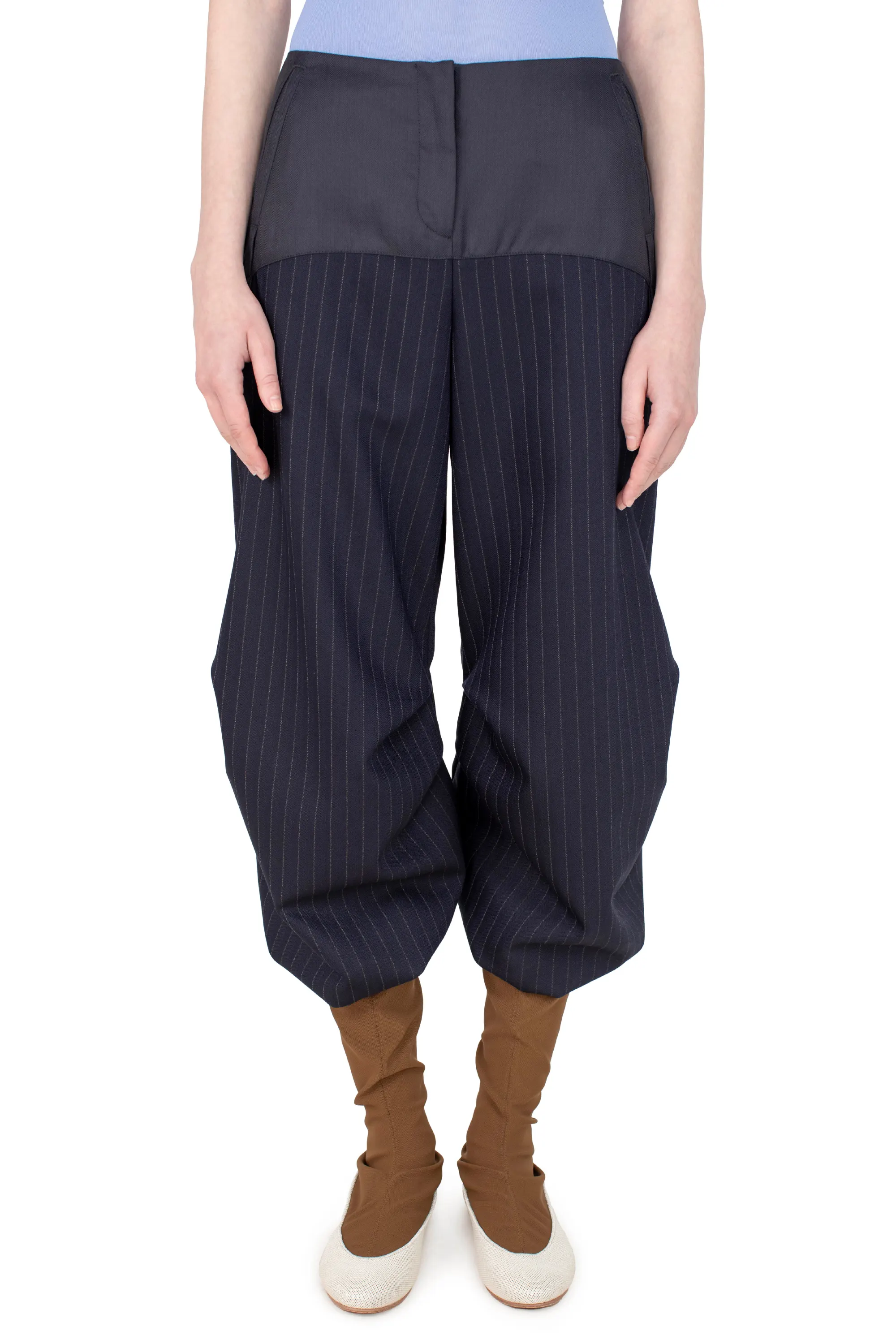 KIKO KOSTADINOV SZYBIST TROUSER - NAVY & CHALK WHITE
