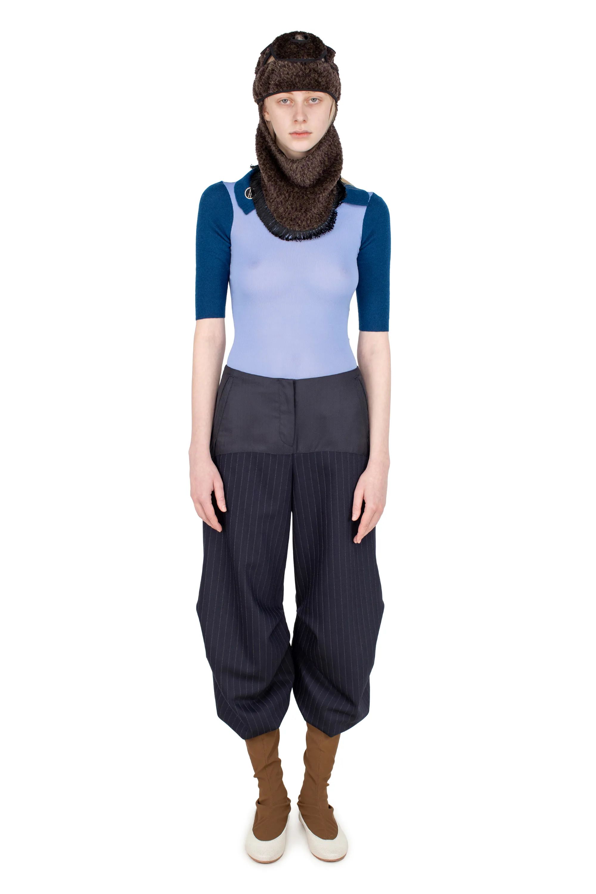 KIKO KOSTADINOV SZYBIST TROUSER - NAVY & CHALK WHITE