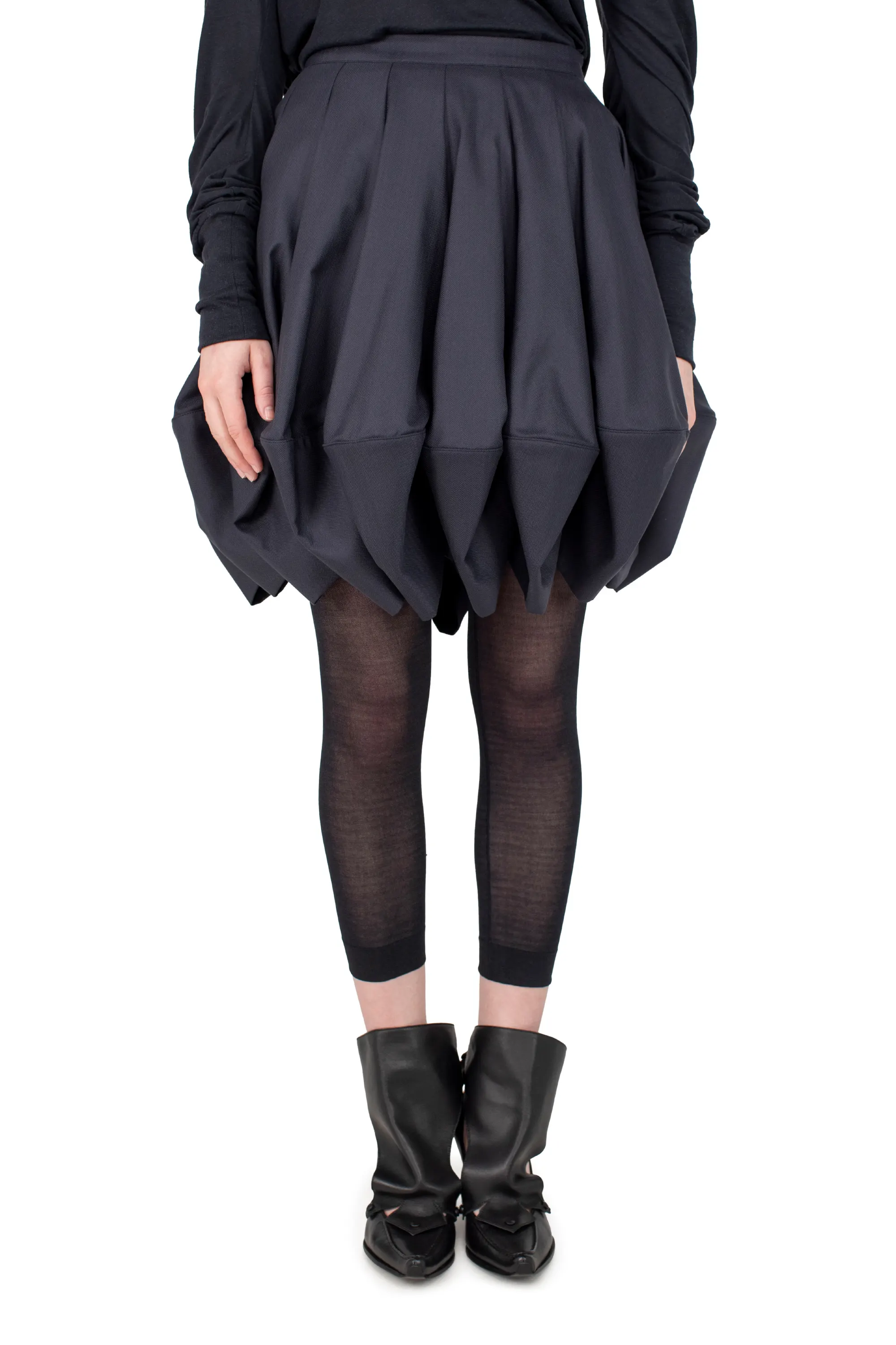 KIKO KOSTADINOV TAFOLLA SKIRT - RAVEN BLACK