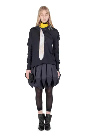 KIKO KOSTADINOV TAFOLLA SKIRT - RAVEN BLACK