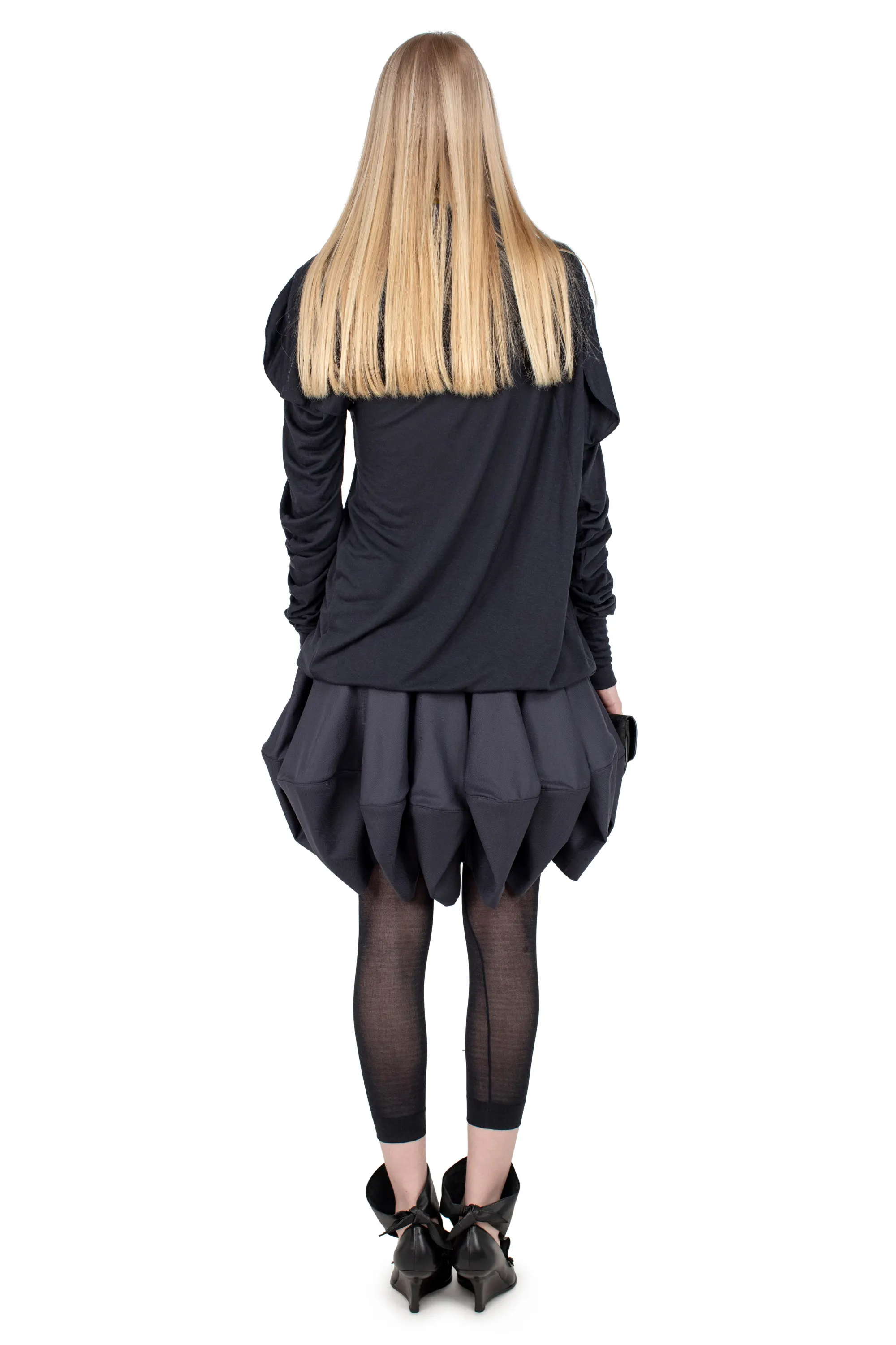 KIKO KOSTADINOV TAFOLLA SKIRT - RAVEN BLACK