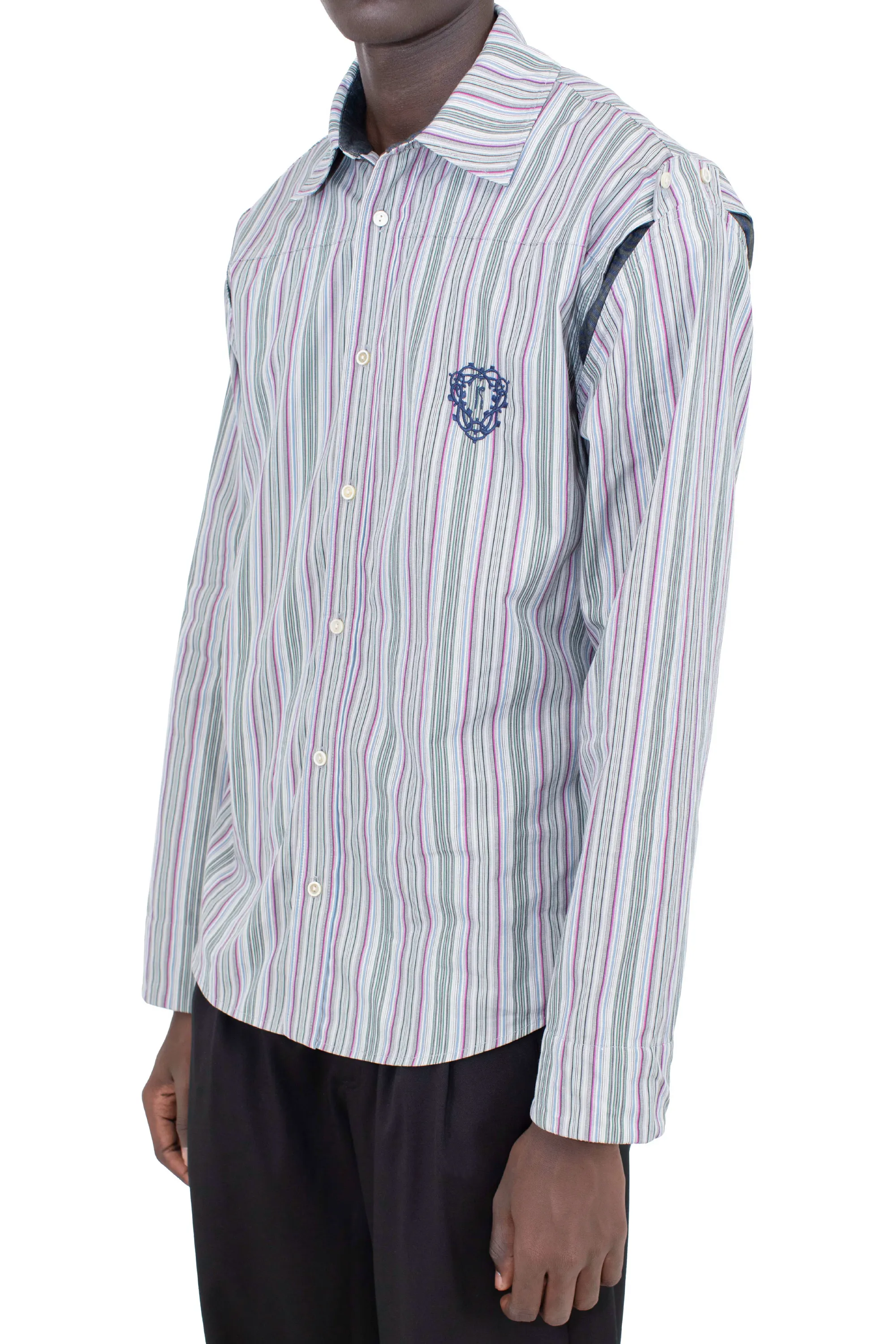 KIKO KOSTADINOV TOTH SHIRT - CROCUS MULTICOLOR/BLUE & GREY