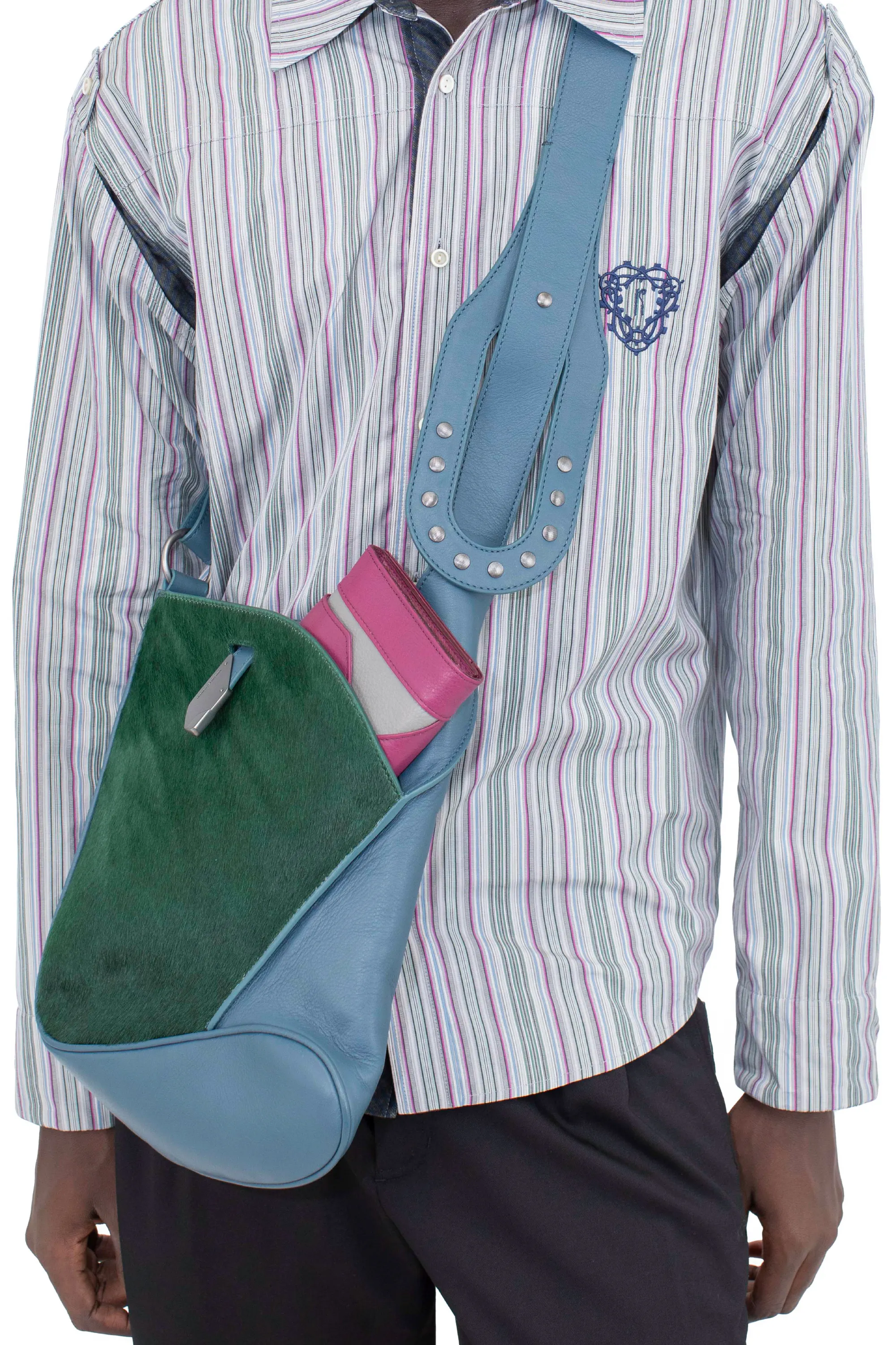 KIKO KOSTADINOV TOTH SHIRT - CROCUS MULTICOLOR/BLUE & GREY