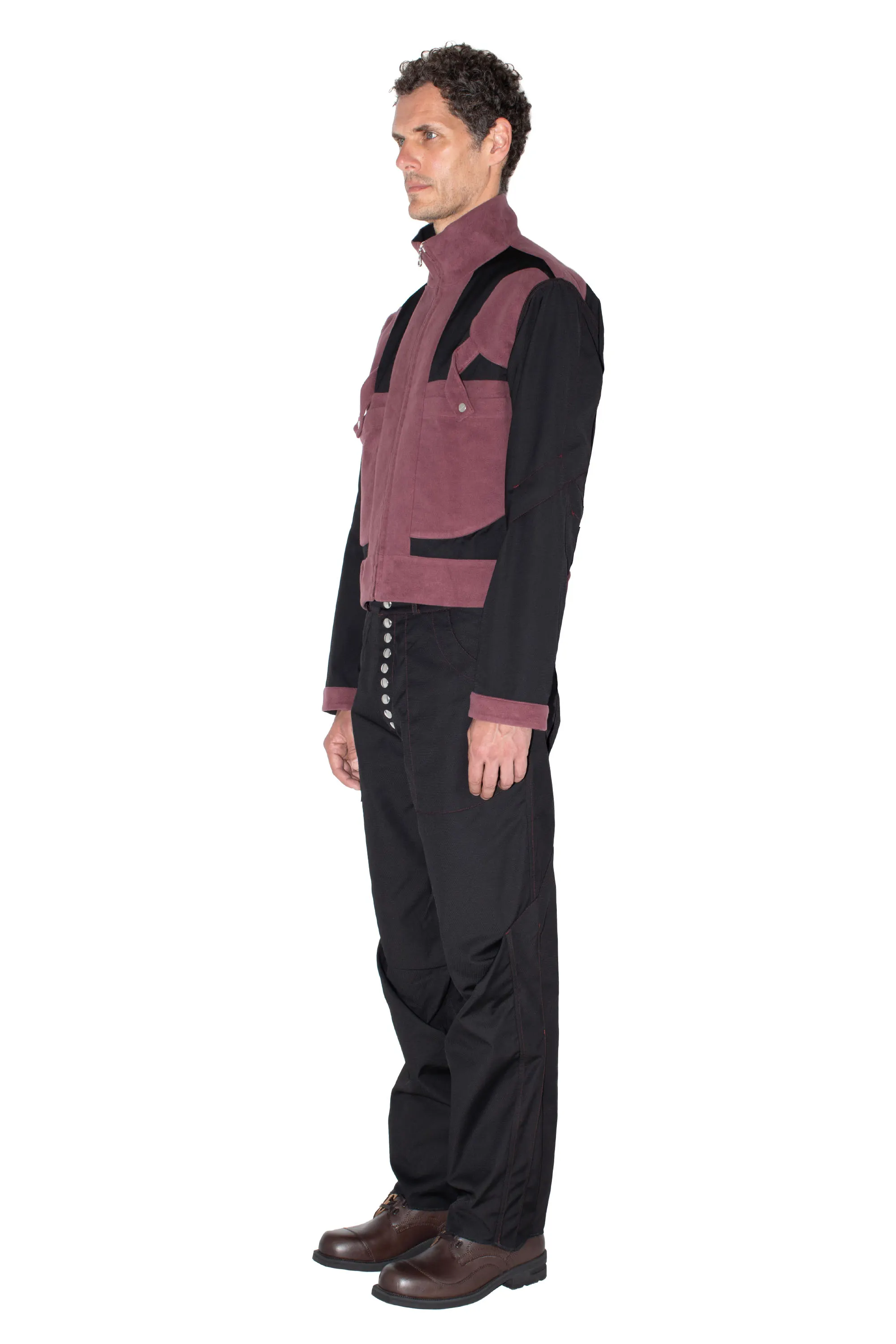 KIKO KOSTADINOV TRIPLE DART REVERSIBLE JACKET - BLACK / DRY ROSE