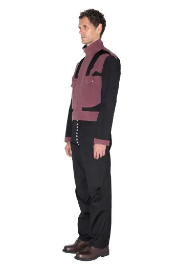 KIKO KOSTADINOV TRIPLE DART REVERSIBLE JACKET - BLACK / DRY ROSE