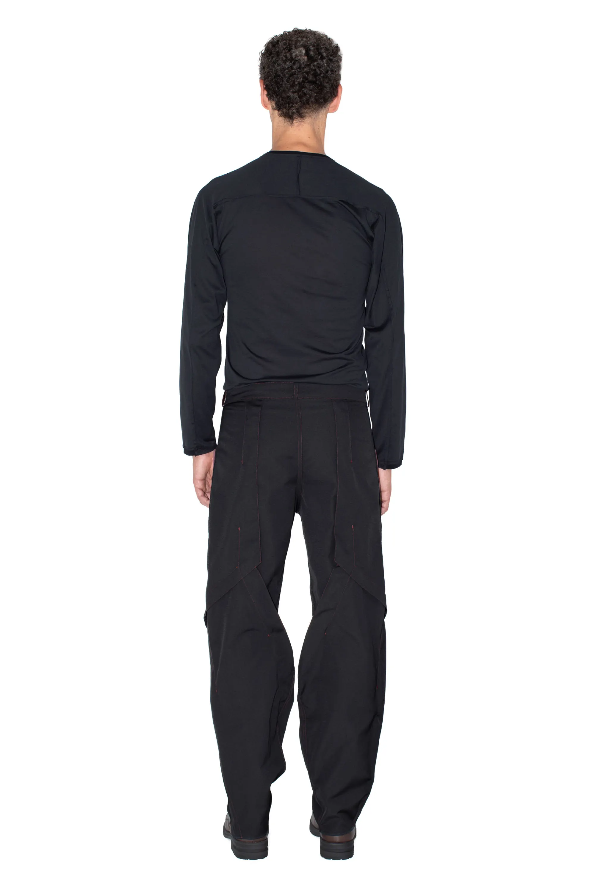 KIKO KOSTADINOV TRIPLE DART REVERSIBLE TROUSER - BLACK / DRY ROSE