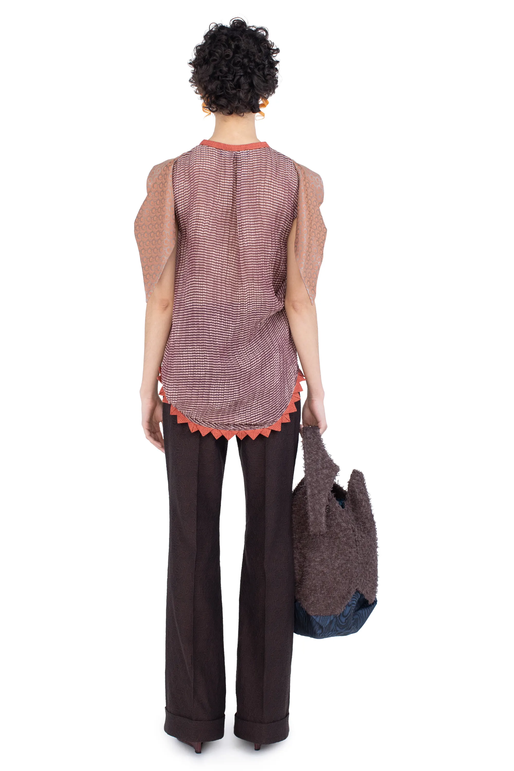 KIKO KOSTADINOV TUNIN FLARED TROUSER - DARK ELM