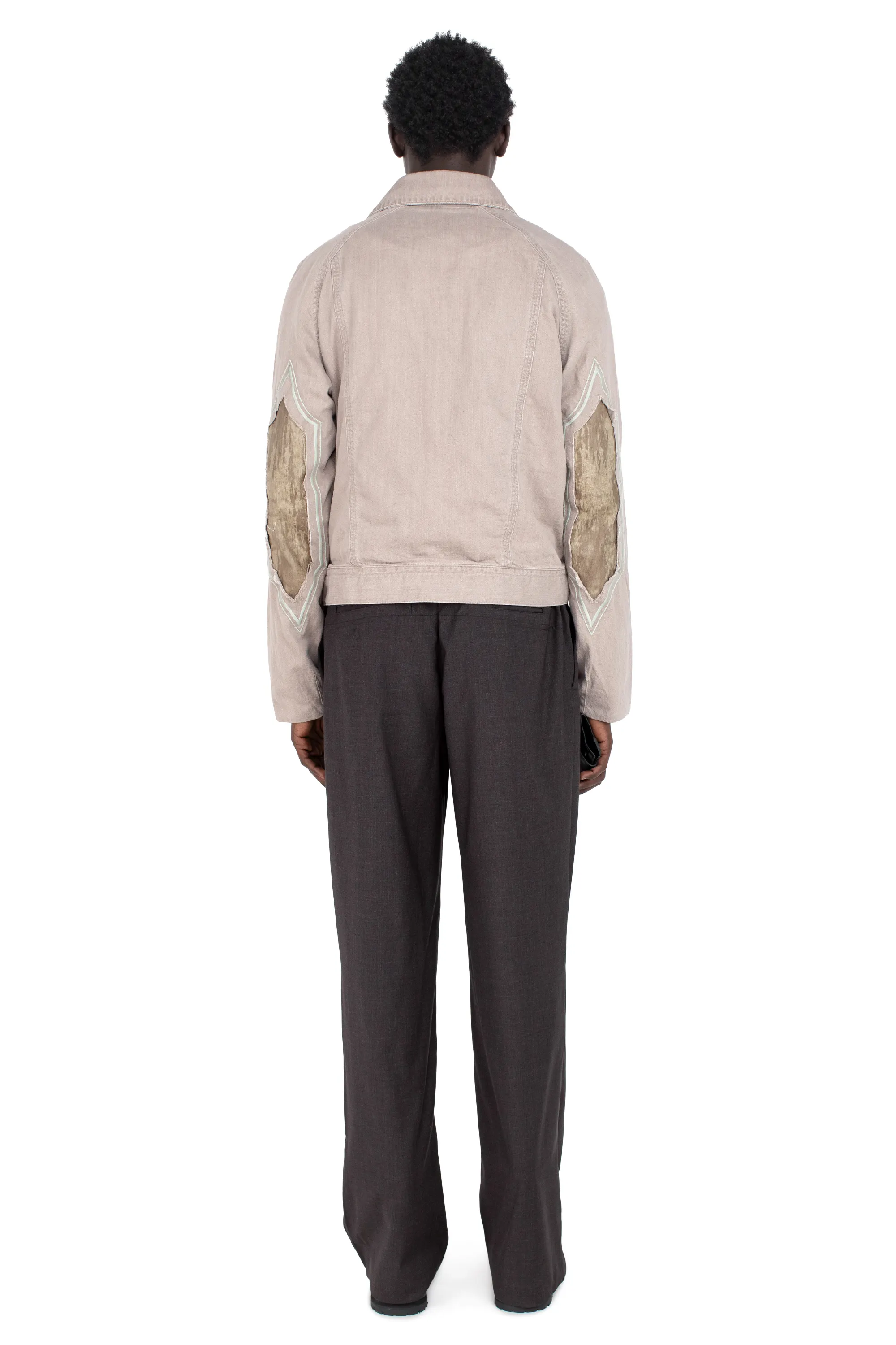 KIKO KOSTADINOV VECA PANELLED SHIRT - KHAKI & BEIGE