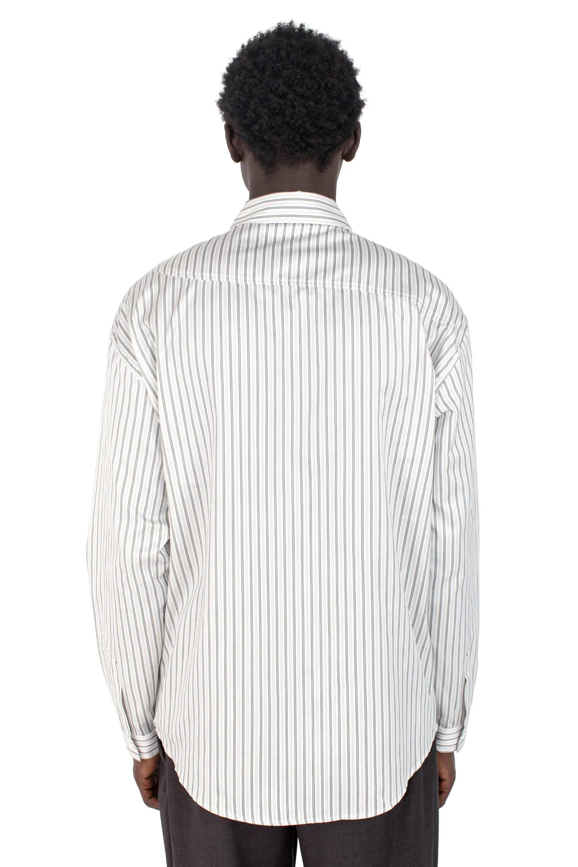KIKO KOSTADINOV VECA PANELLED SHIRT - KHAKI & BEIGE