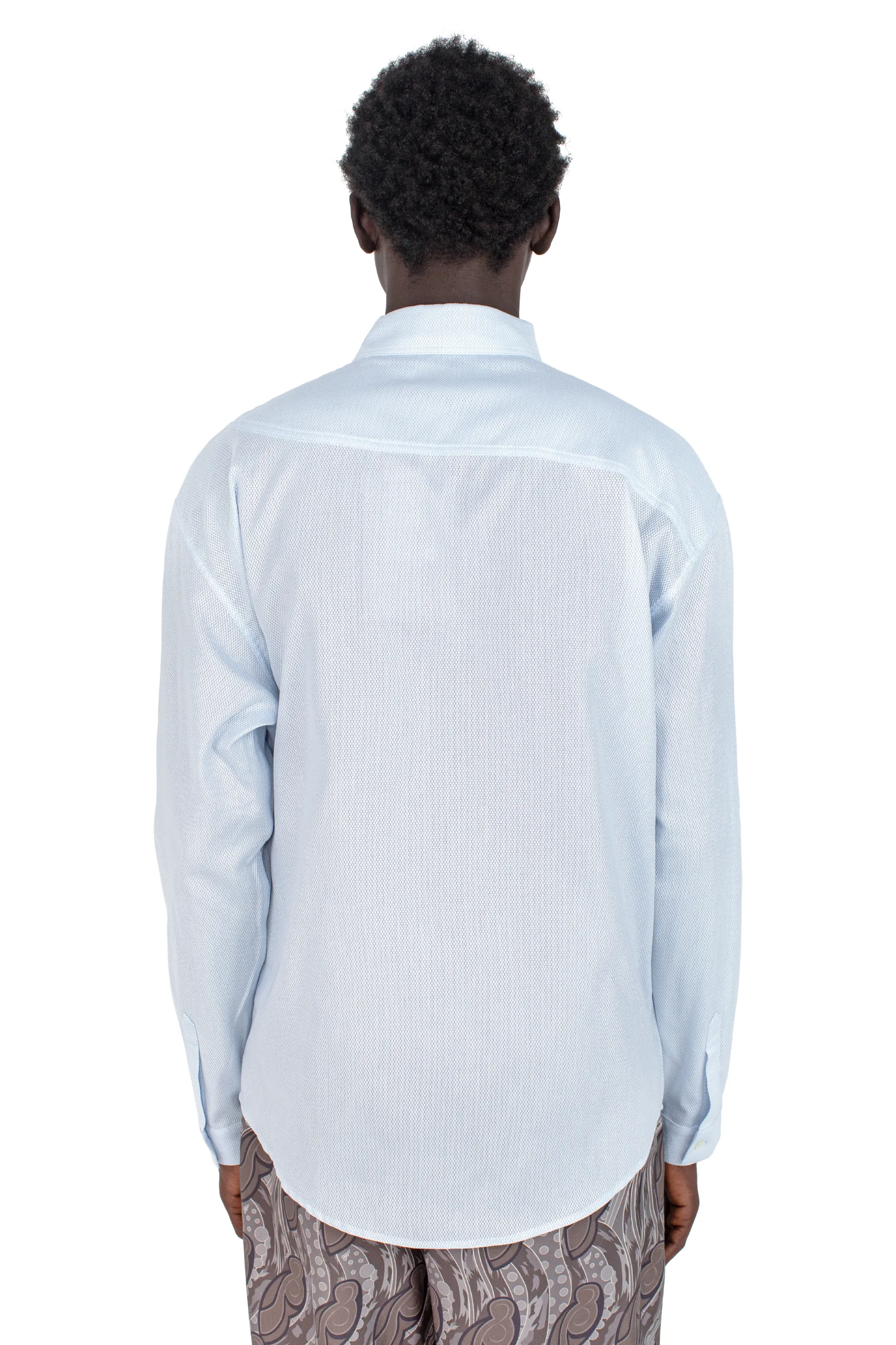 KIKO KOSTADINOV VECA PANELLED SHIRT - PALE BLUE