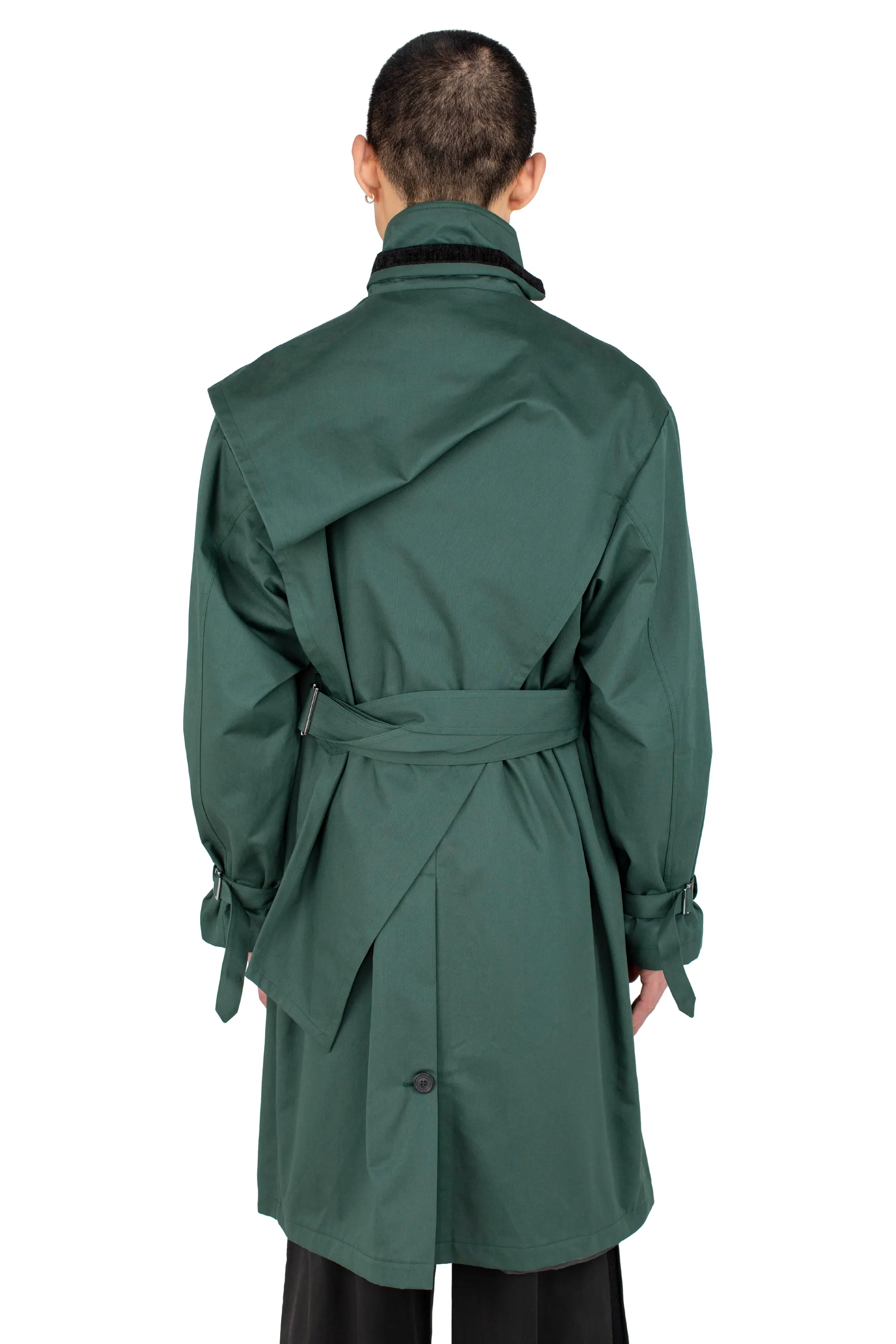 KIKO KOSTADINOV VIG ASYMMETRICAL COAT - SPRUCE GREEN