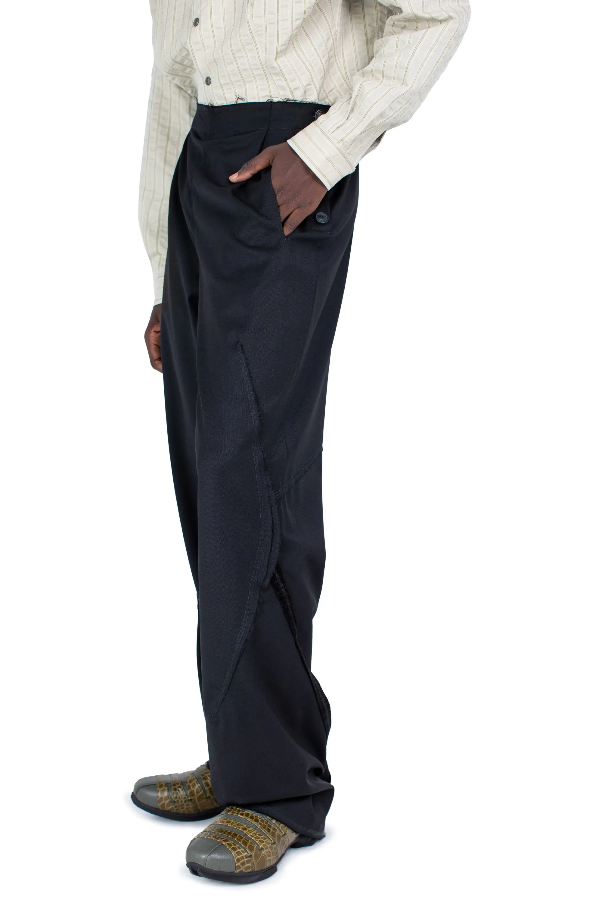 KIKO KOSTADINOV VIG K-DART TROUSER - CROW BLACK/BLACK
