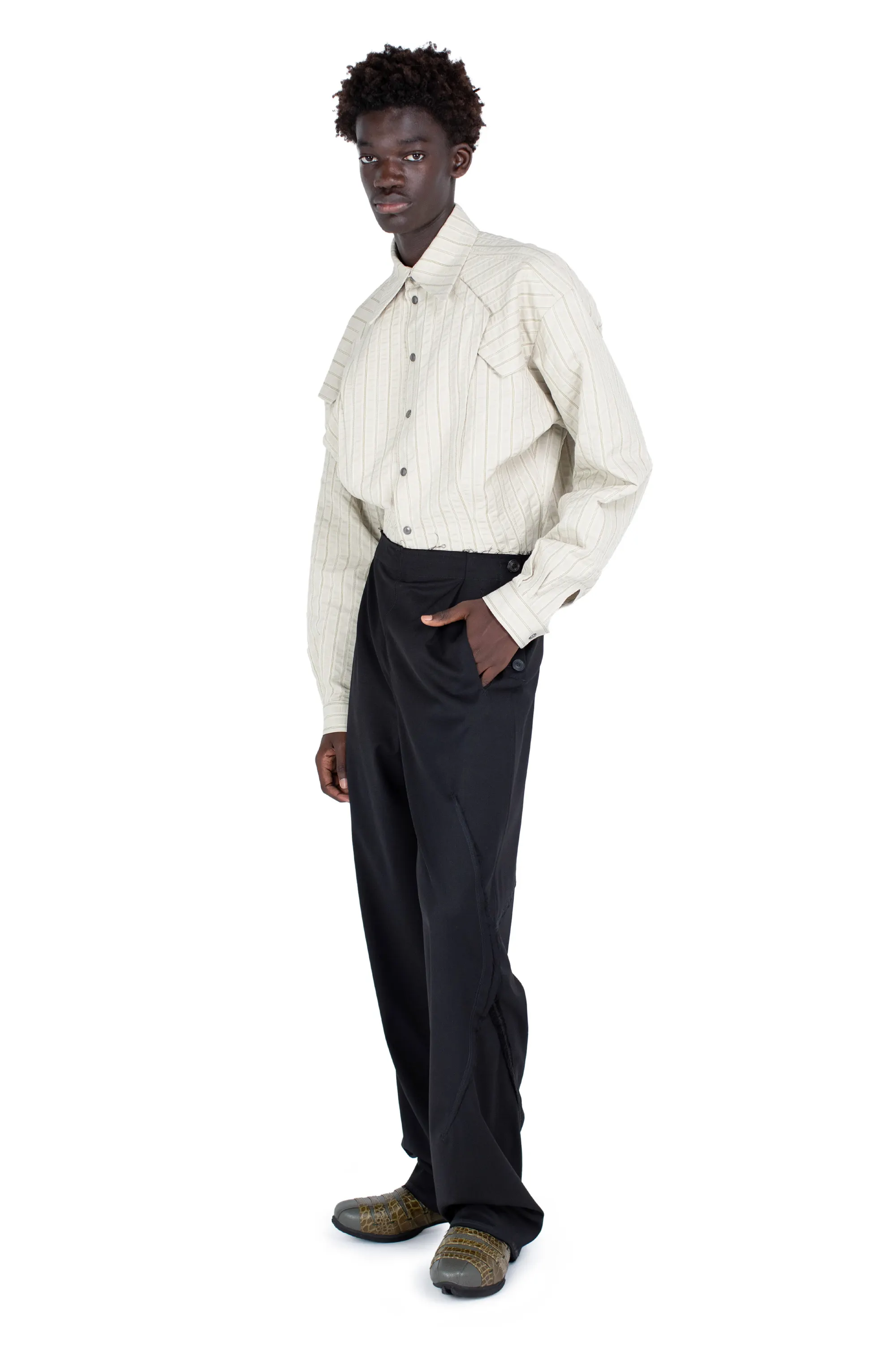 キングダムタロウ VIG K-DART TROUSER - CROW BLACK/BLACK – KIKO KOSTADINOV