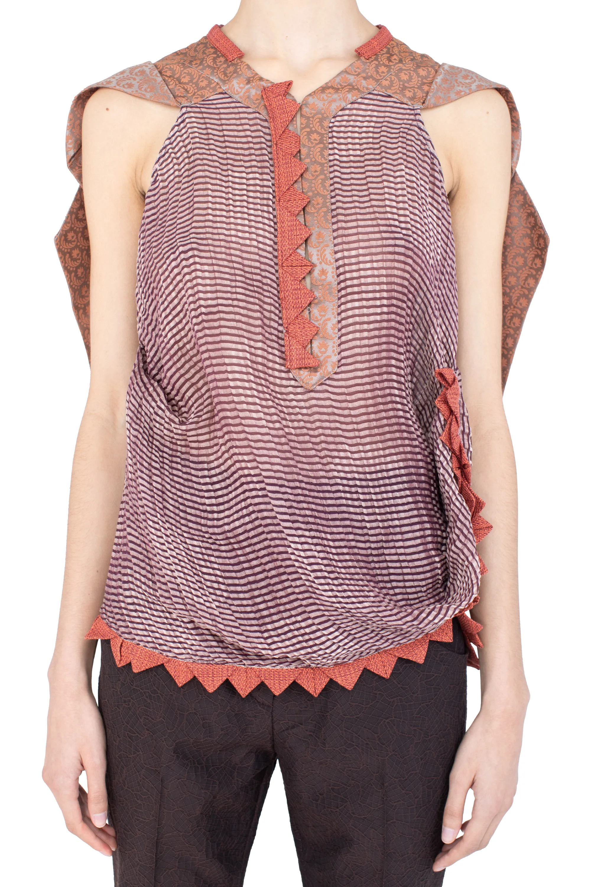 KIKO KOSTADINOV WEATHERVANE TOP - BURGUNDY & PEARL