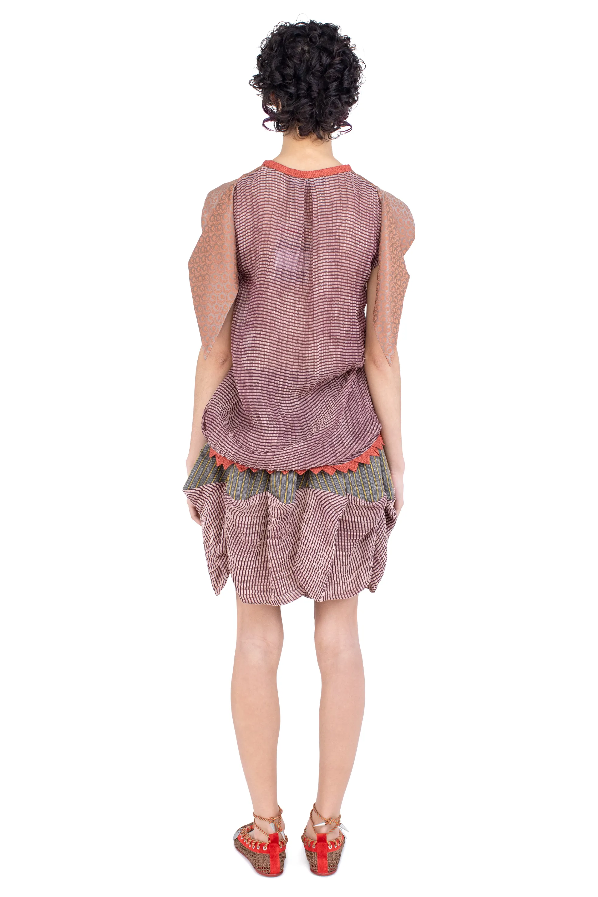 KIKO KOSTADINOV WEATHERVANE TOP - BURGUNDY & PEARL
