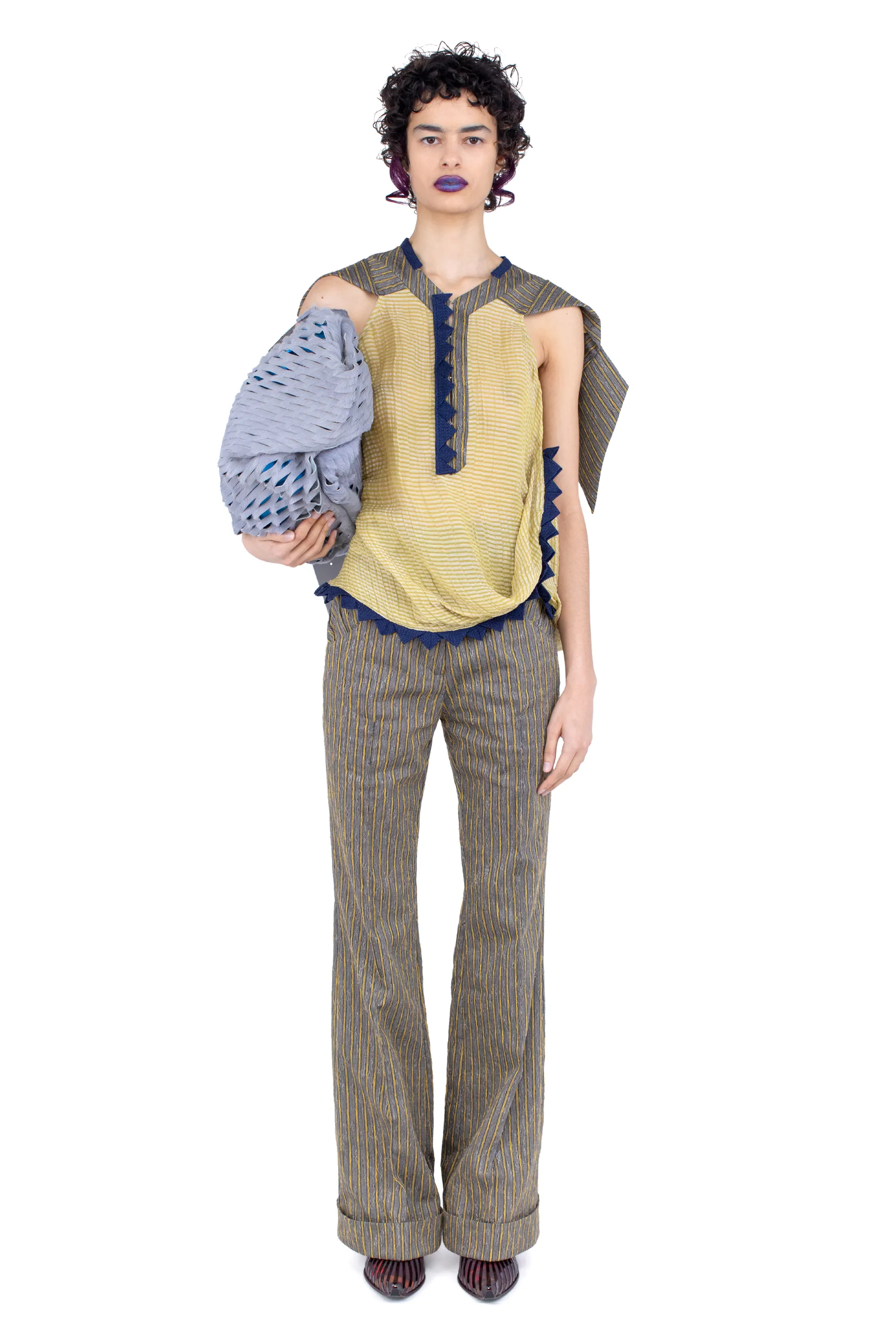 KIKO KOSTADINOV WEATHERVANE TOP - PEWTER & PISTACHIO