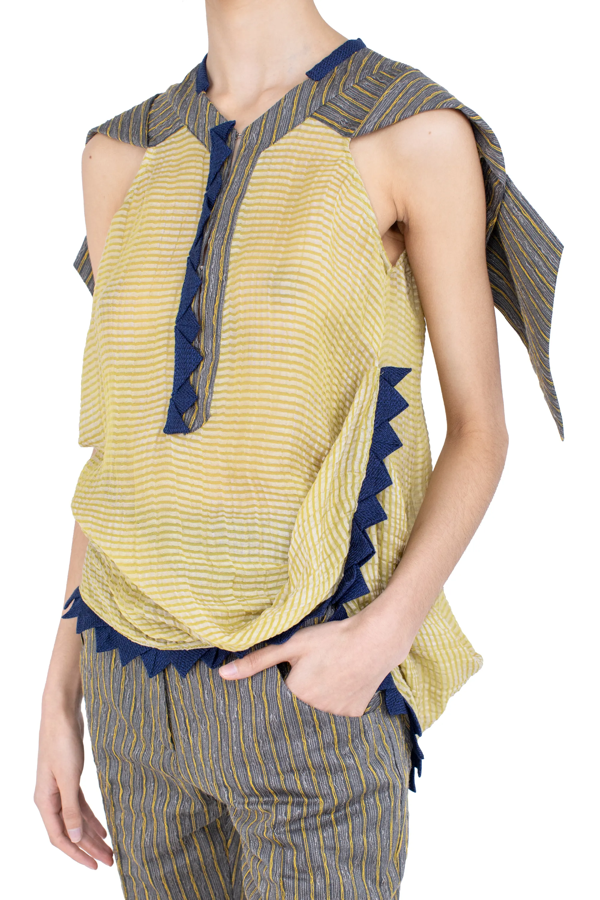 KIKO KOSTADINOV WEATHERVANE TOP - PEWTER & PISTACHIO