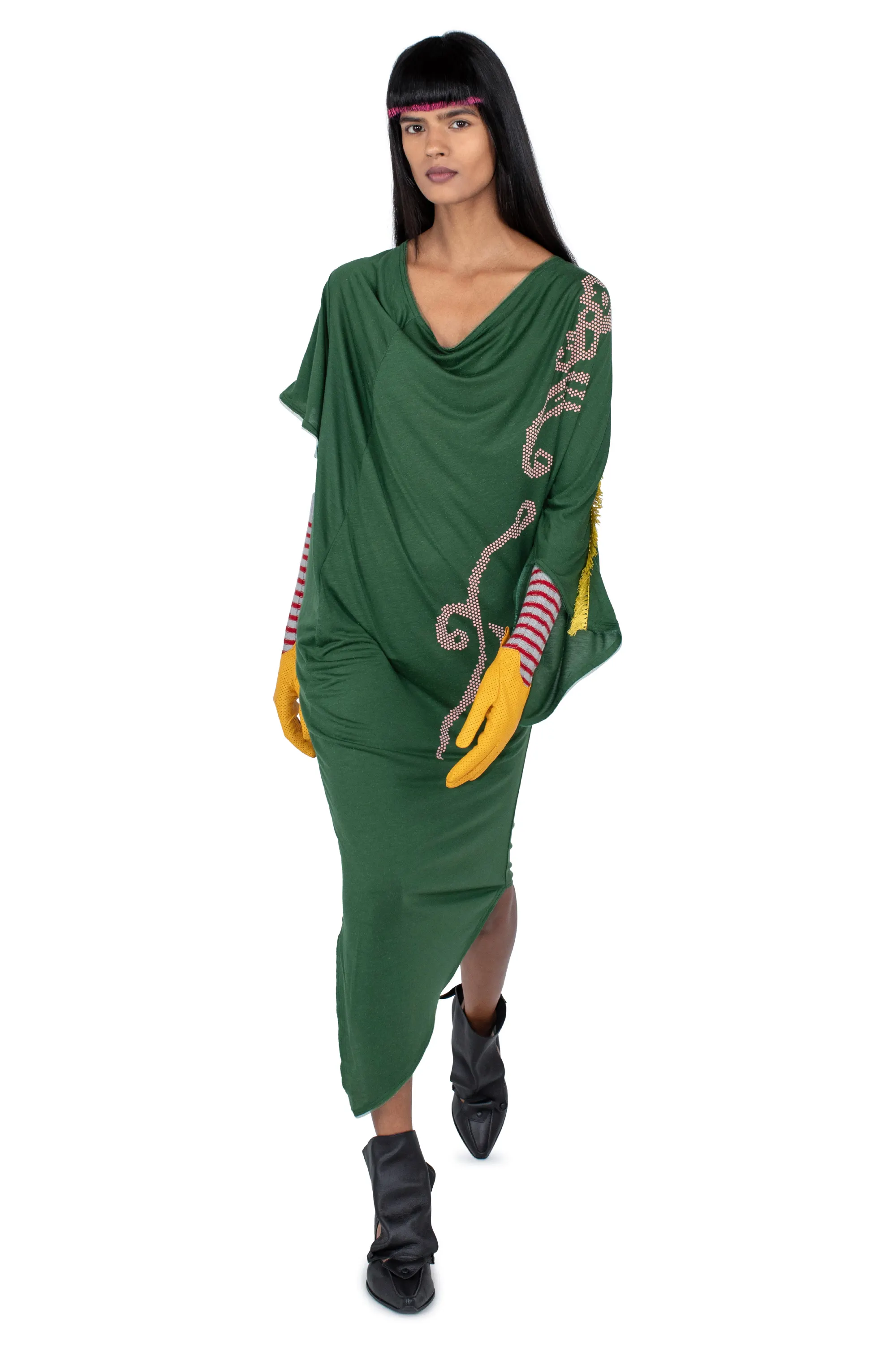 KIKO KOSTADINOV ZIGGY DRESS - JUNIPER GREEN