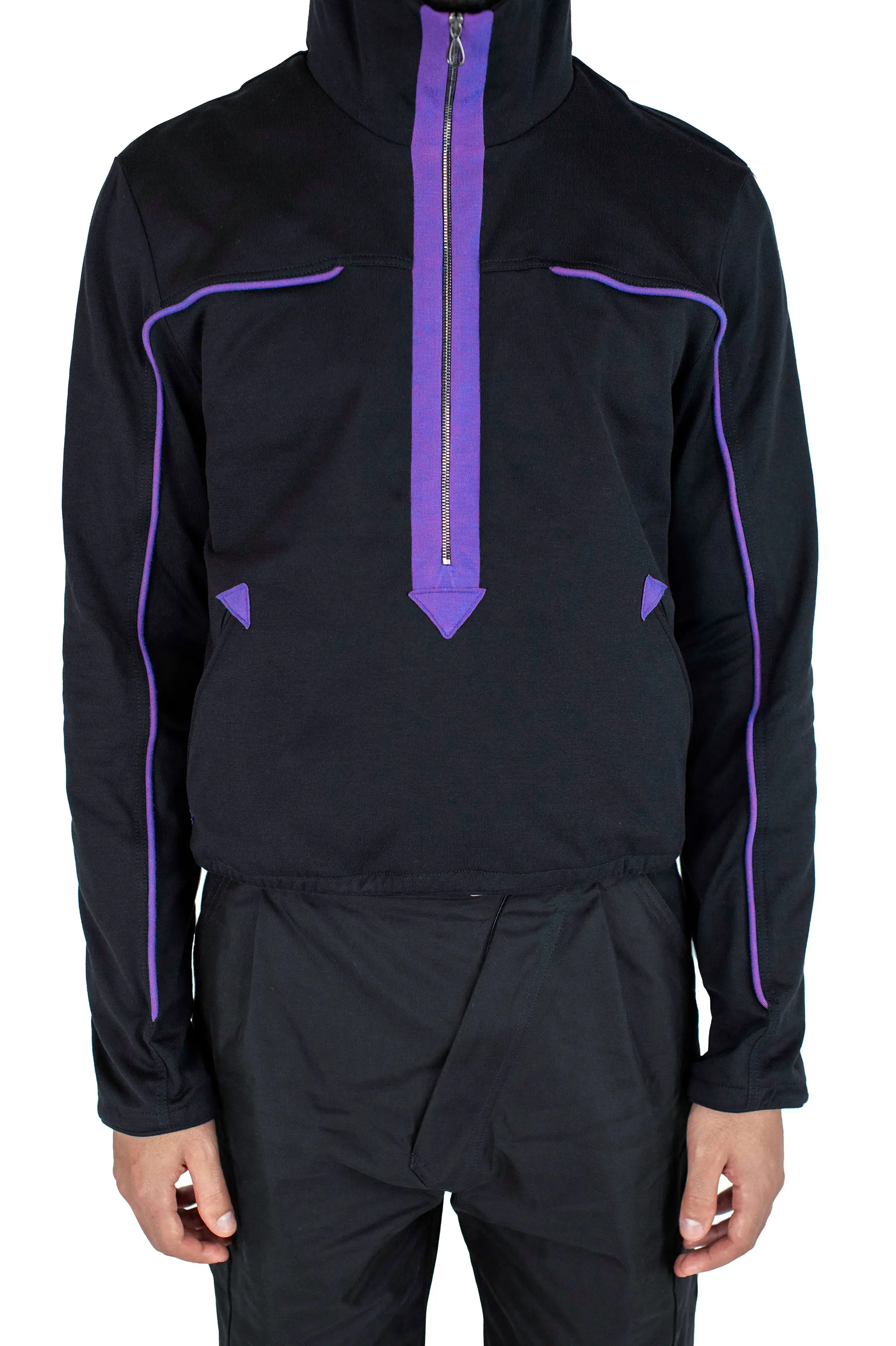 KIKO KOSTADINOV AGATHON HOODED PULLOVER - JET BLACK