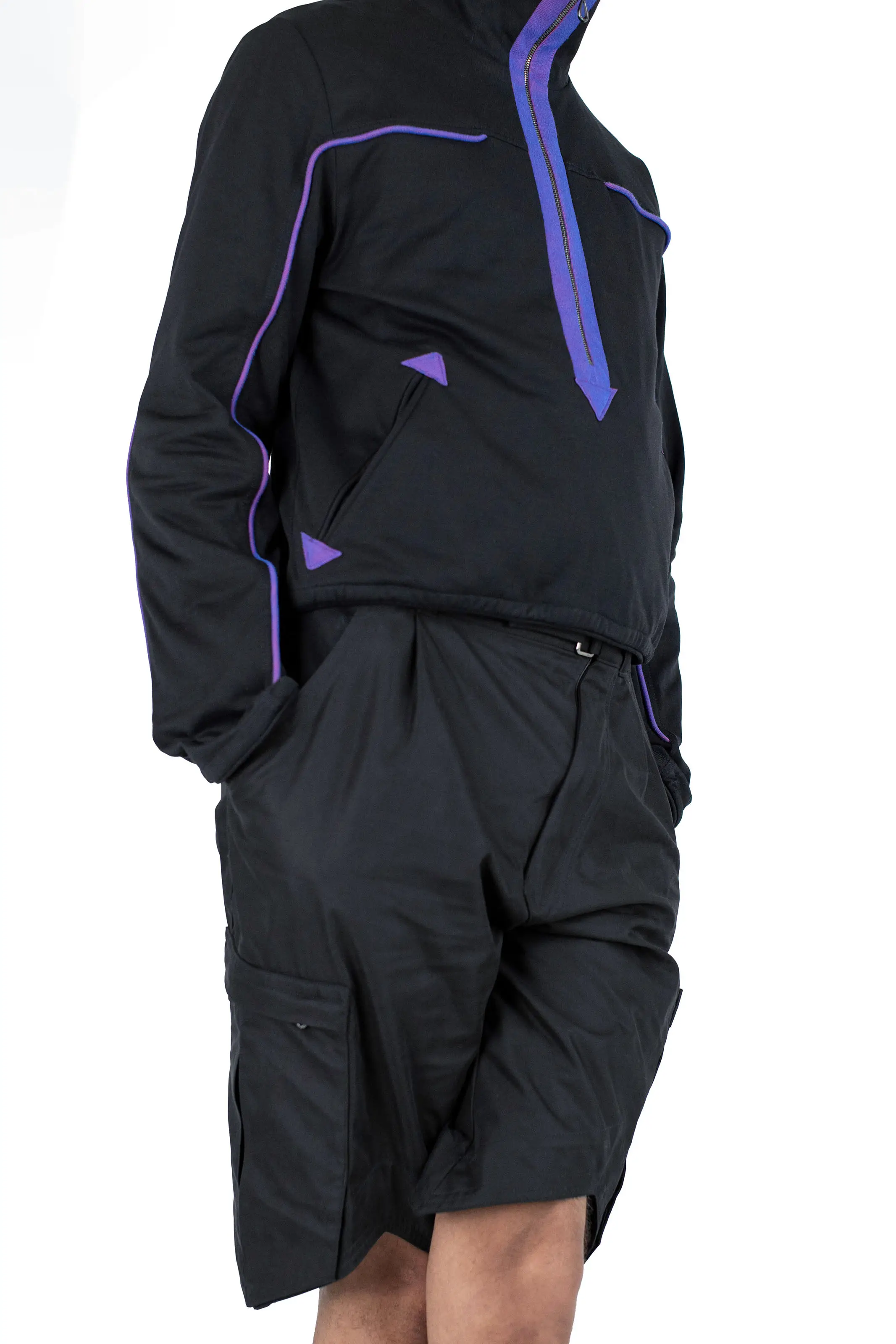KIKO KOSTADINOV AGATHON HOODED PULLOVER - JET BLACK