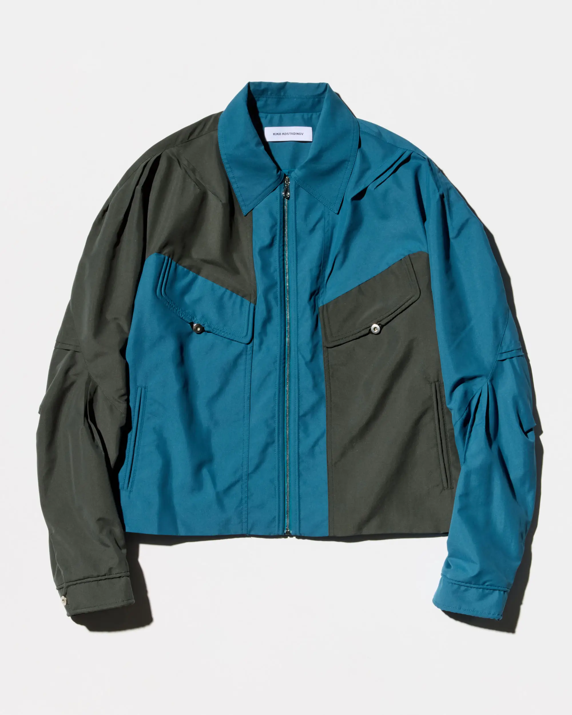 KIKO KOSTADINOV ALEC K-DART BLOUSON - ROISIN GREEN / DEEP TEAL