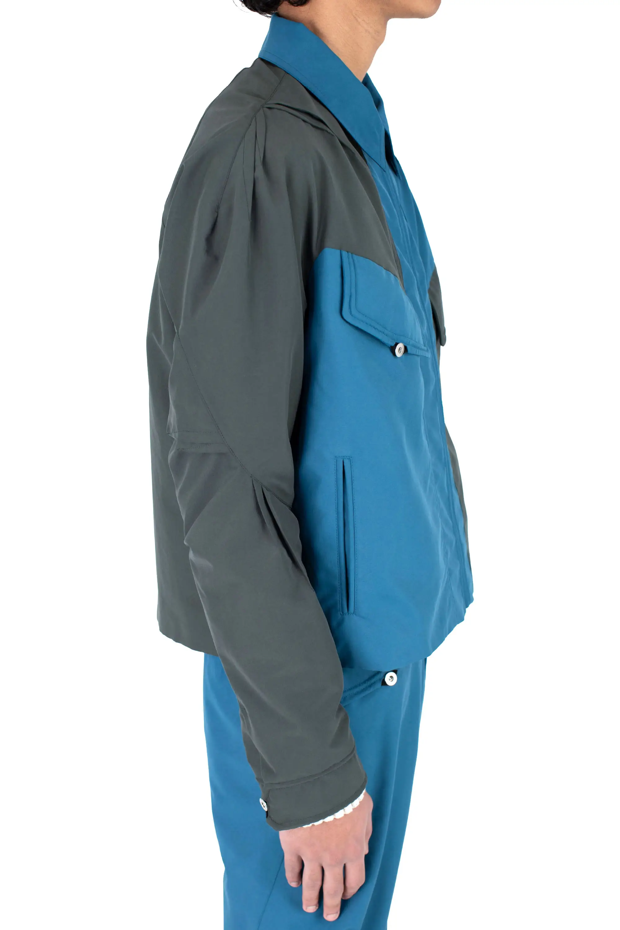 KIKO KOSTADINOV ALEC K-DART BLOUSON - ROISIN GREEN / DEEP TEAL