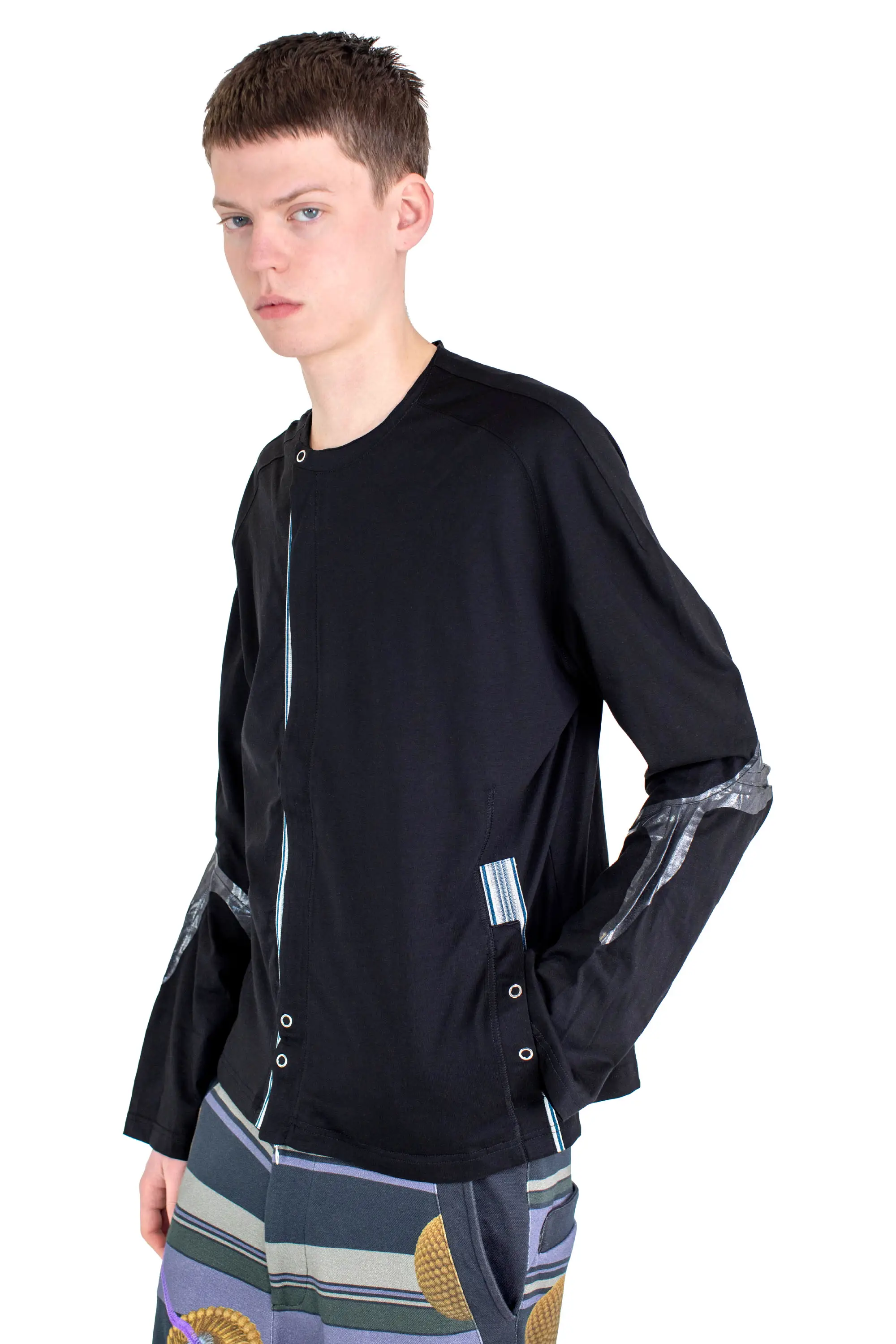 KIKO KOSTADINOV ALEC K-DART JERSEY JACKET - BLACK