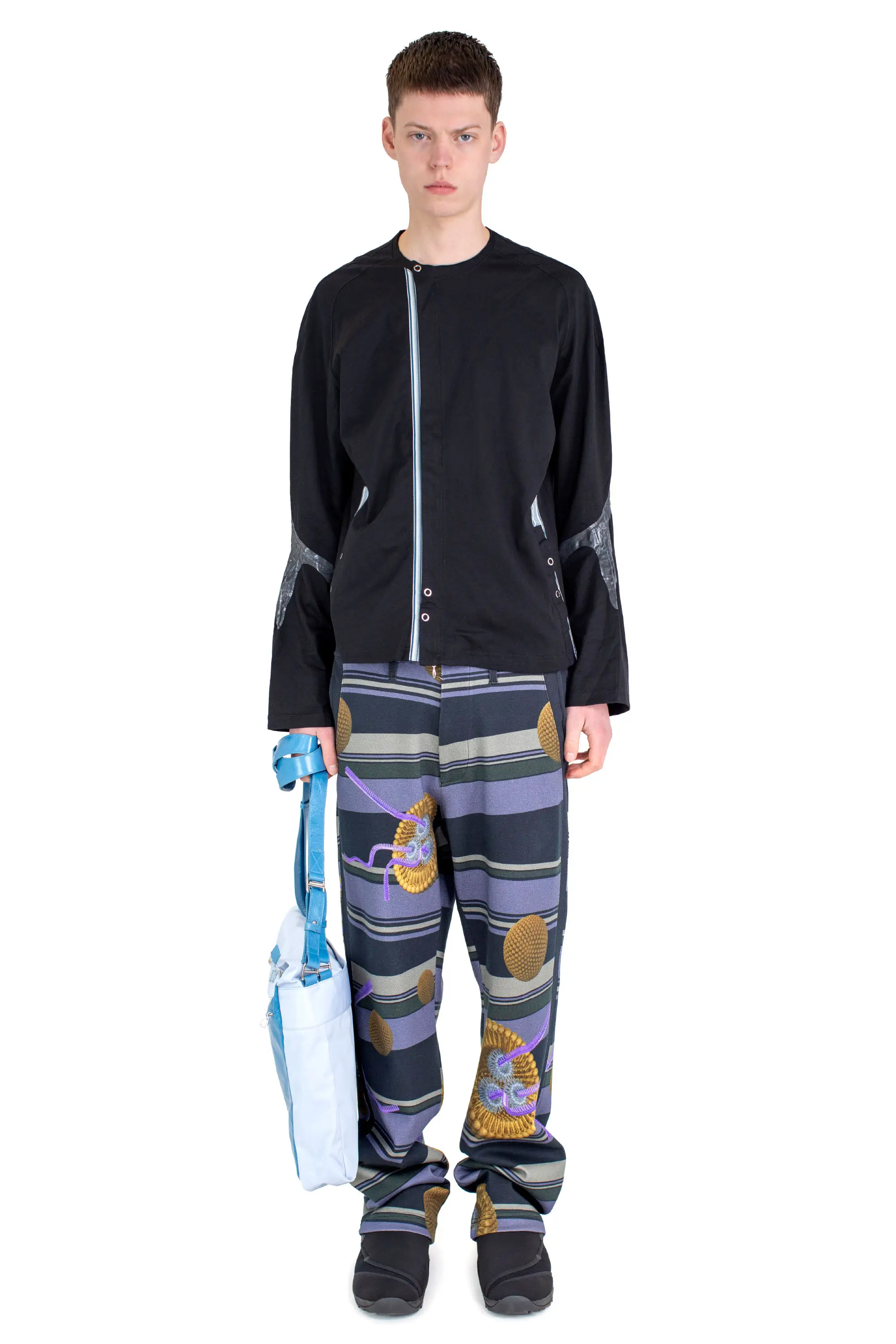 KIKO KOSTADINOV ALEC K-DART JERSEY JACKET - BLACK