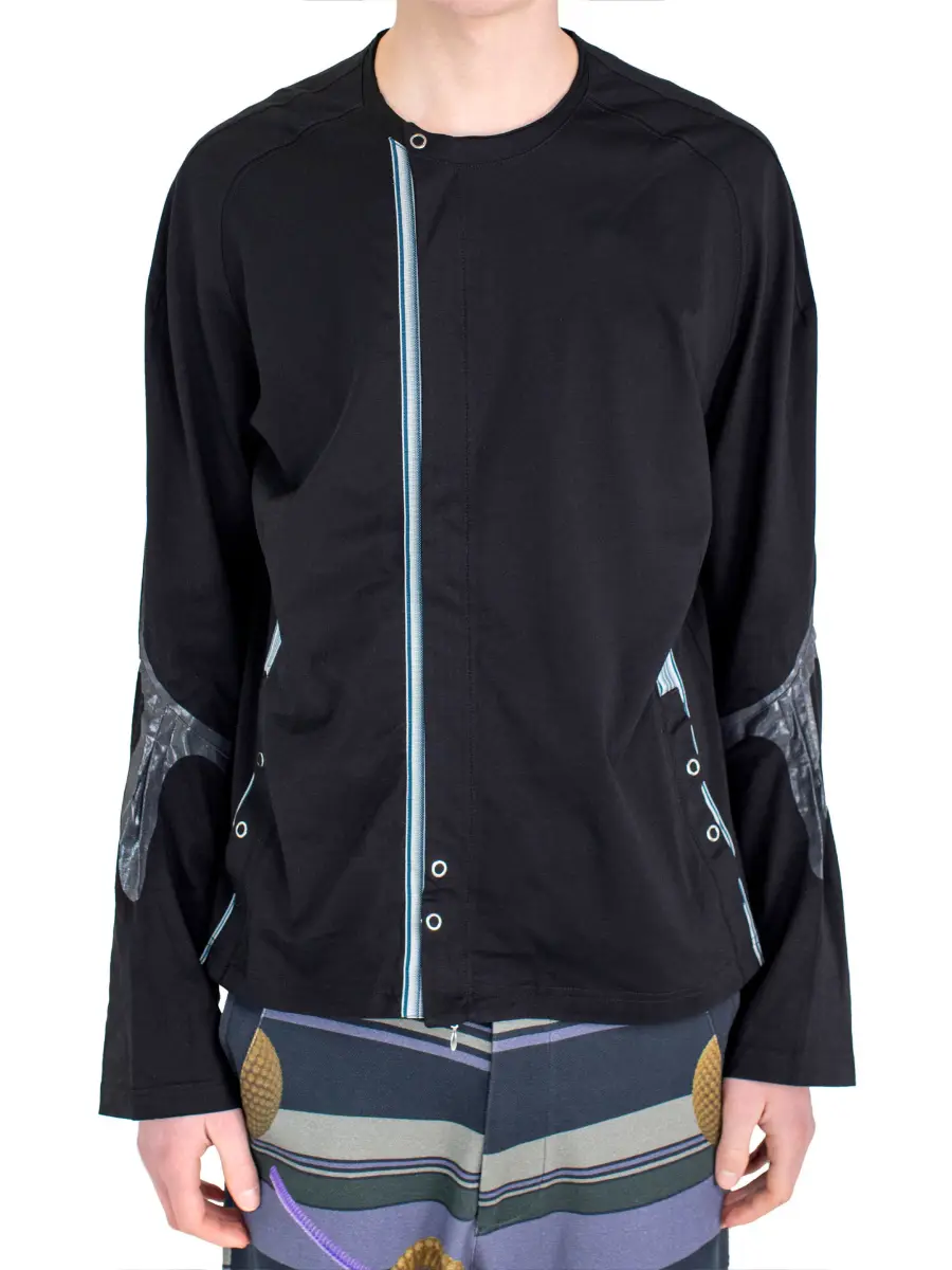 KIKO KOSTADINOV ALEC K-DART JERSEY JACKET - BLACK