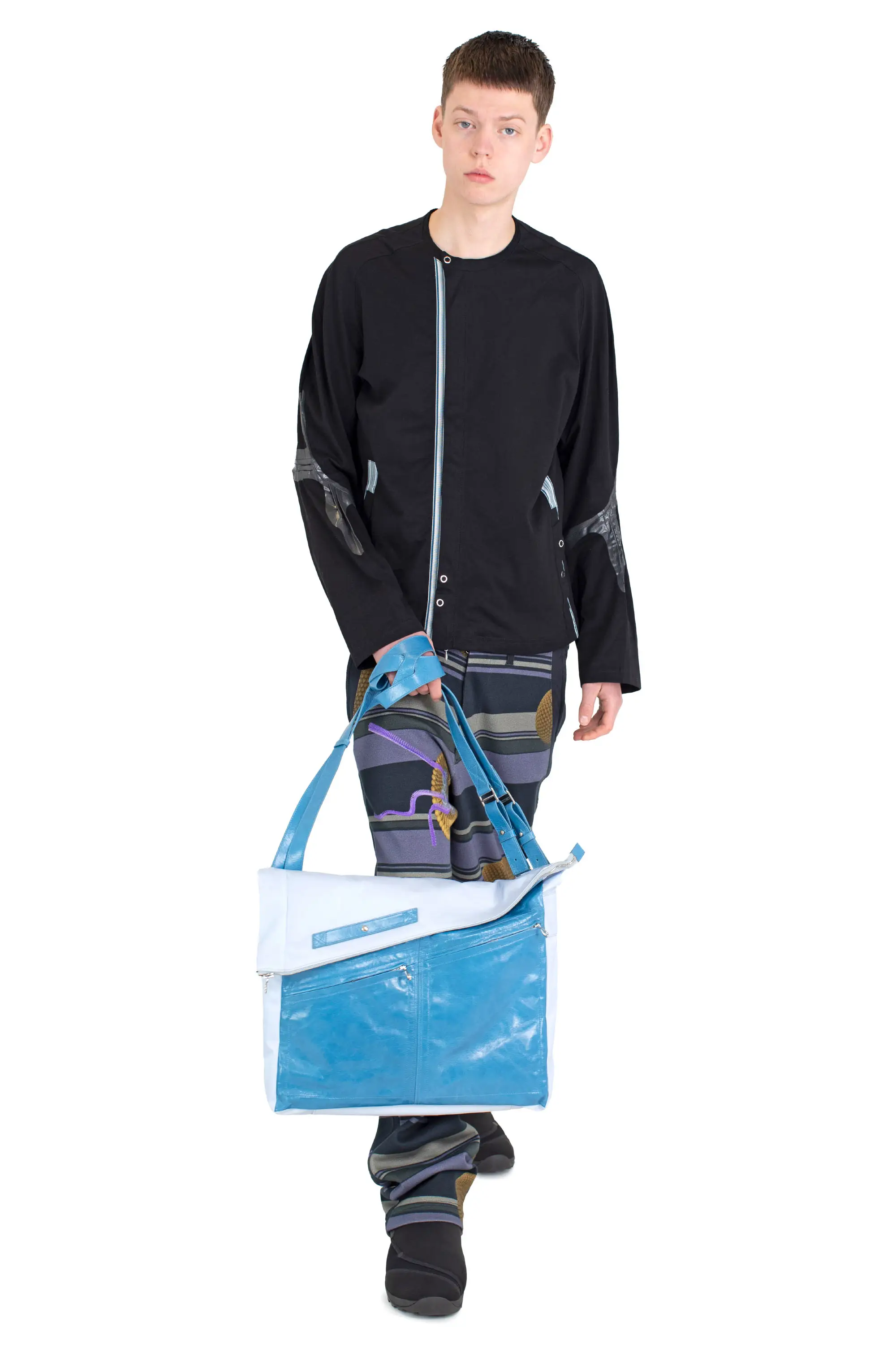KIKO KOSTADINOV ALEC K-DART JERSEY JACKET - BLACK