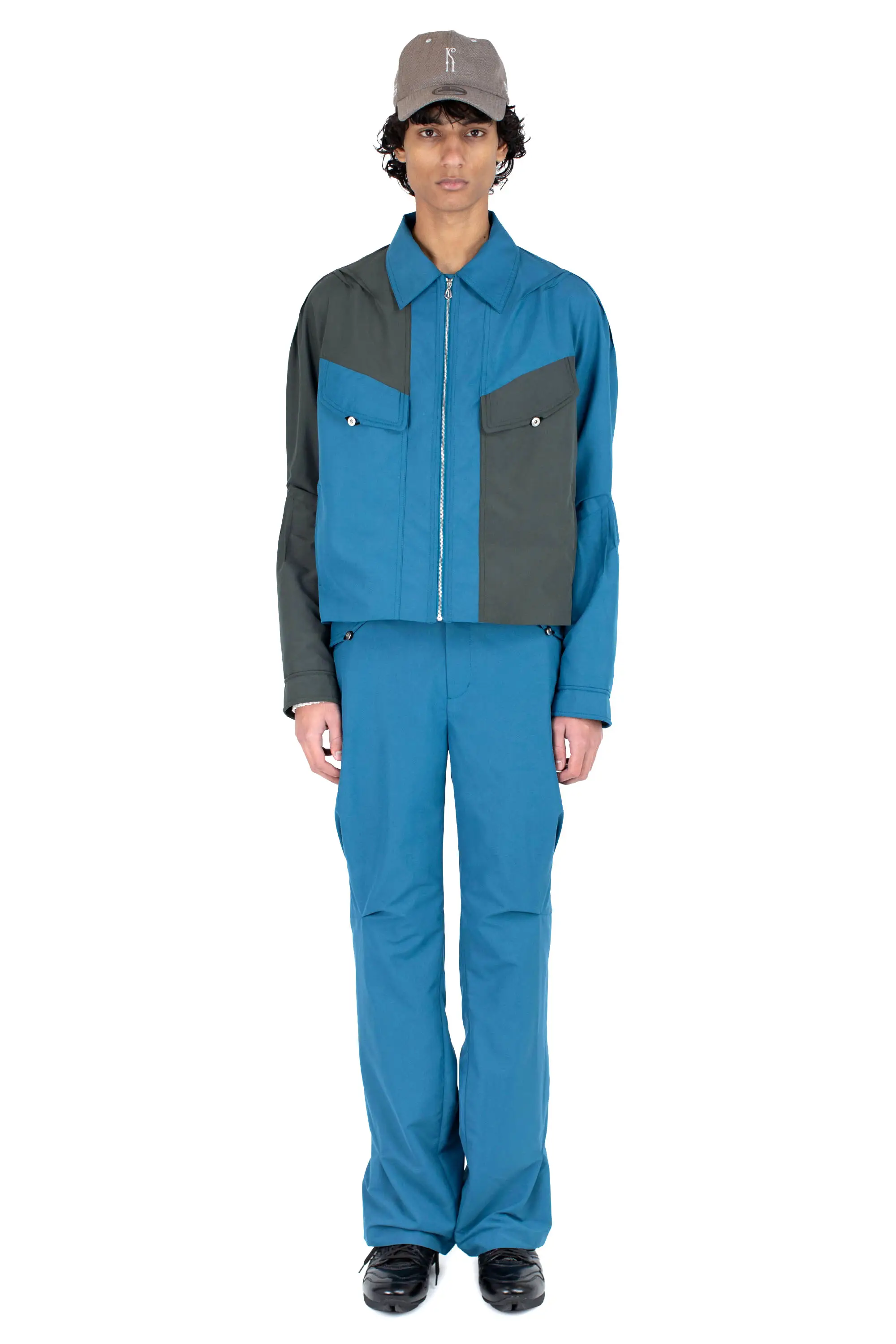 KIKO KOSTADINOV ALEC K-DART TROUSER - DEEP TEAL
