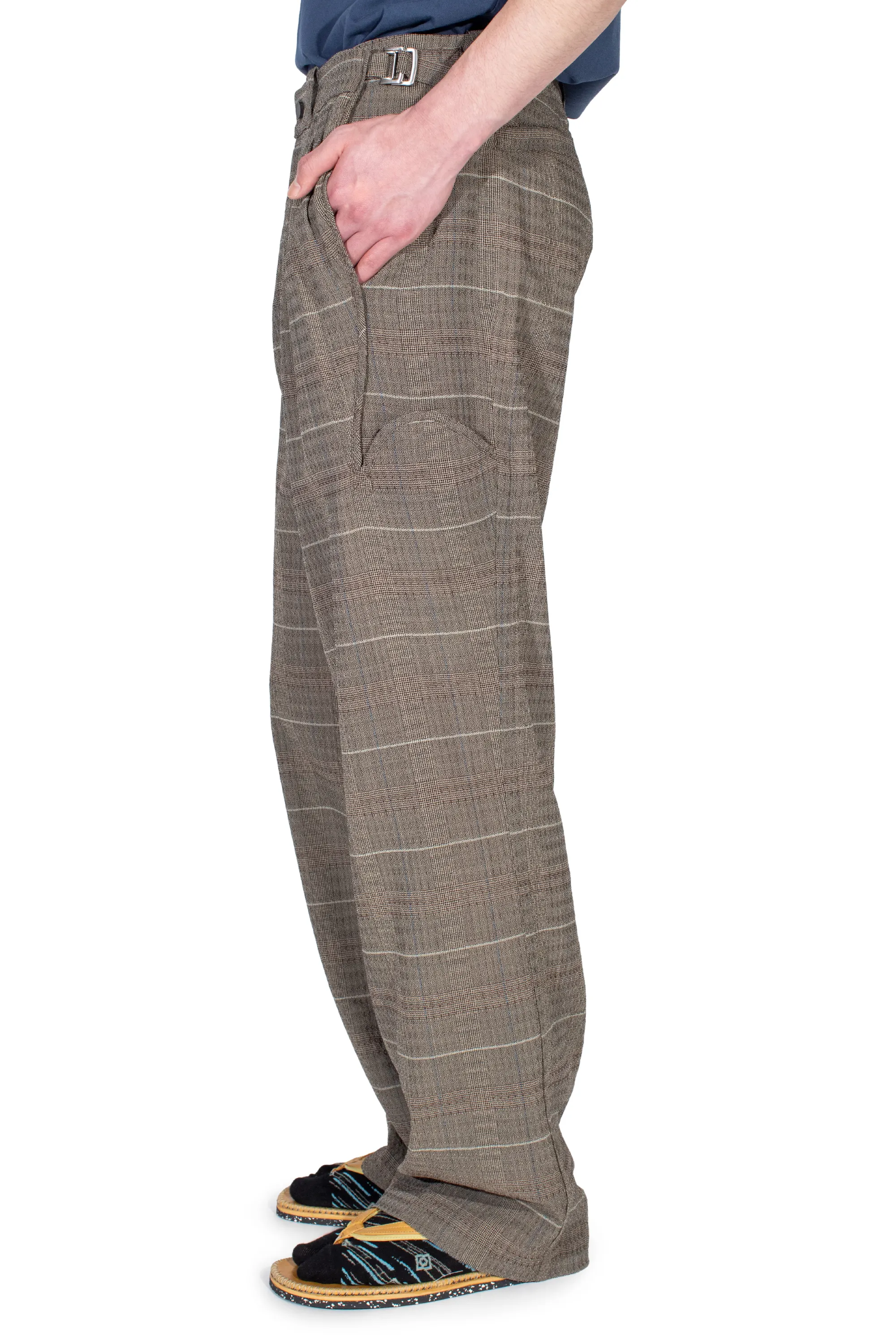 KIKO KOSTADINOV ANDRAS FORMAL TROUSER - TAUPE CHECK