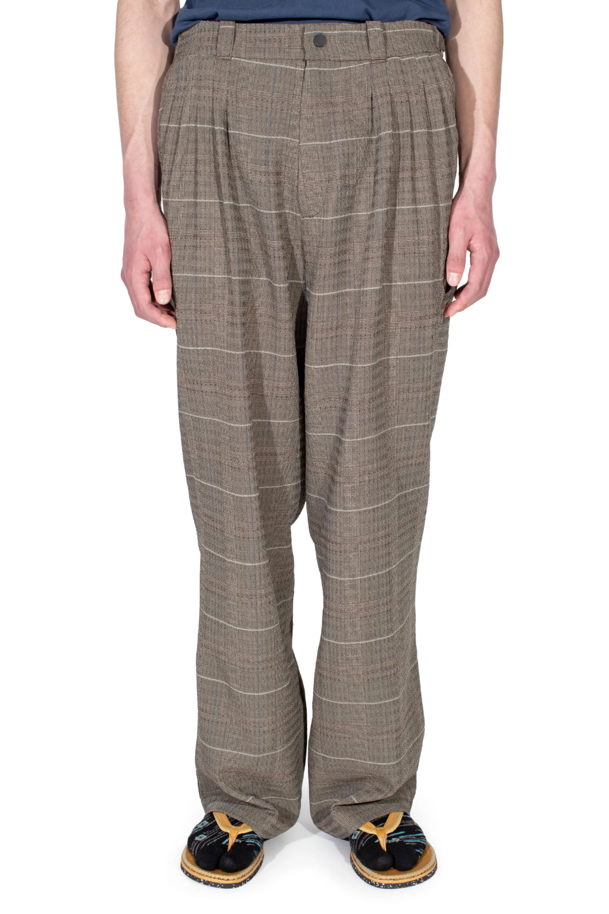 KIKO KOSTADINOV ANDRAS FORMAL TROUSER - TAUPE CHECK
