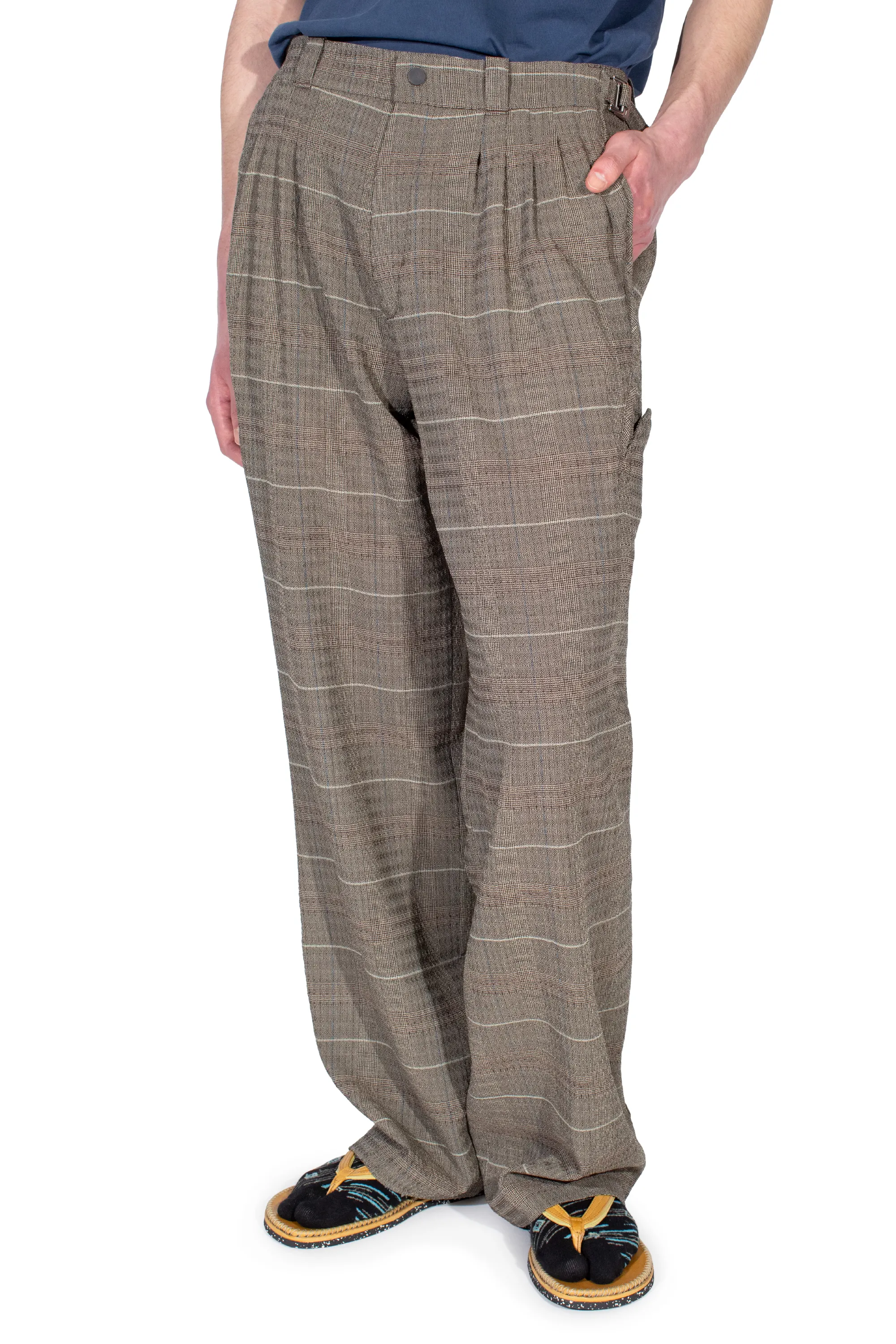 KIKO KOSTADINOV ANDRAS FORMAL TROUSER - TAUPE CHECK