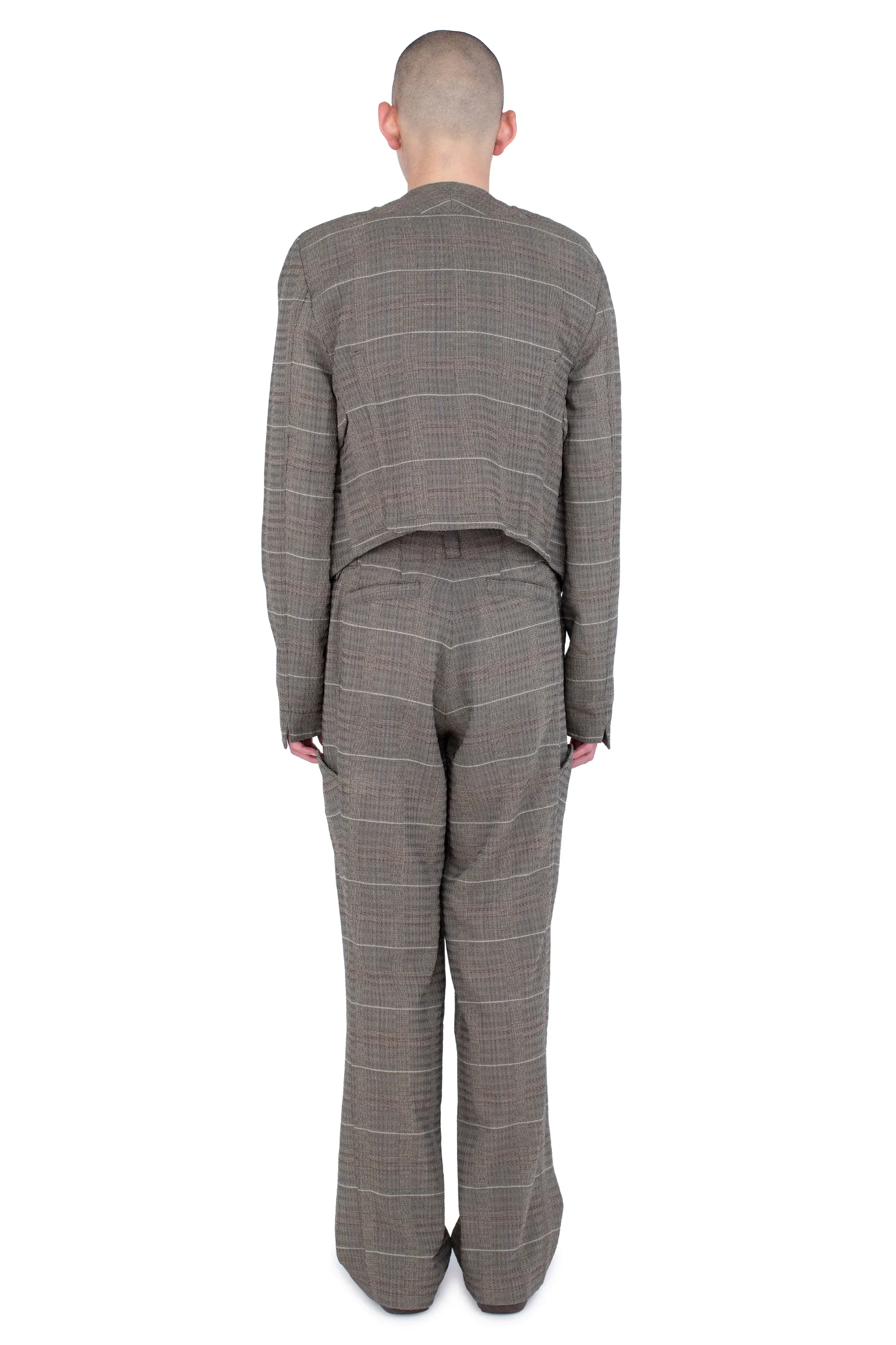 KIKO KOSTADINOV ANDRAS TAILORED JACKET - TAUPE CHECK