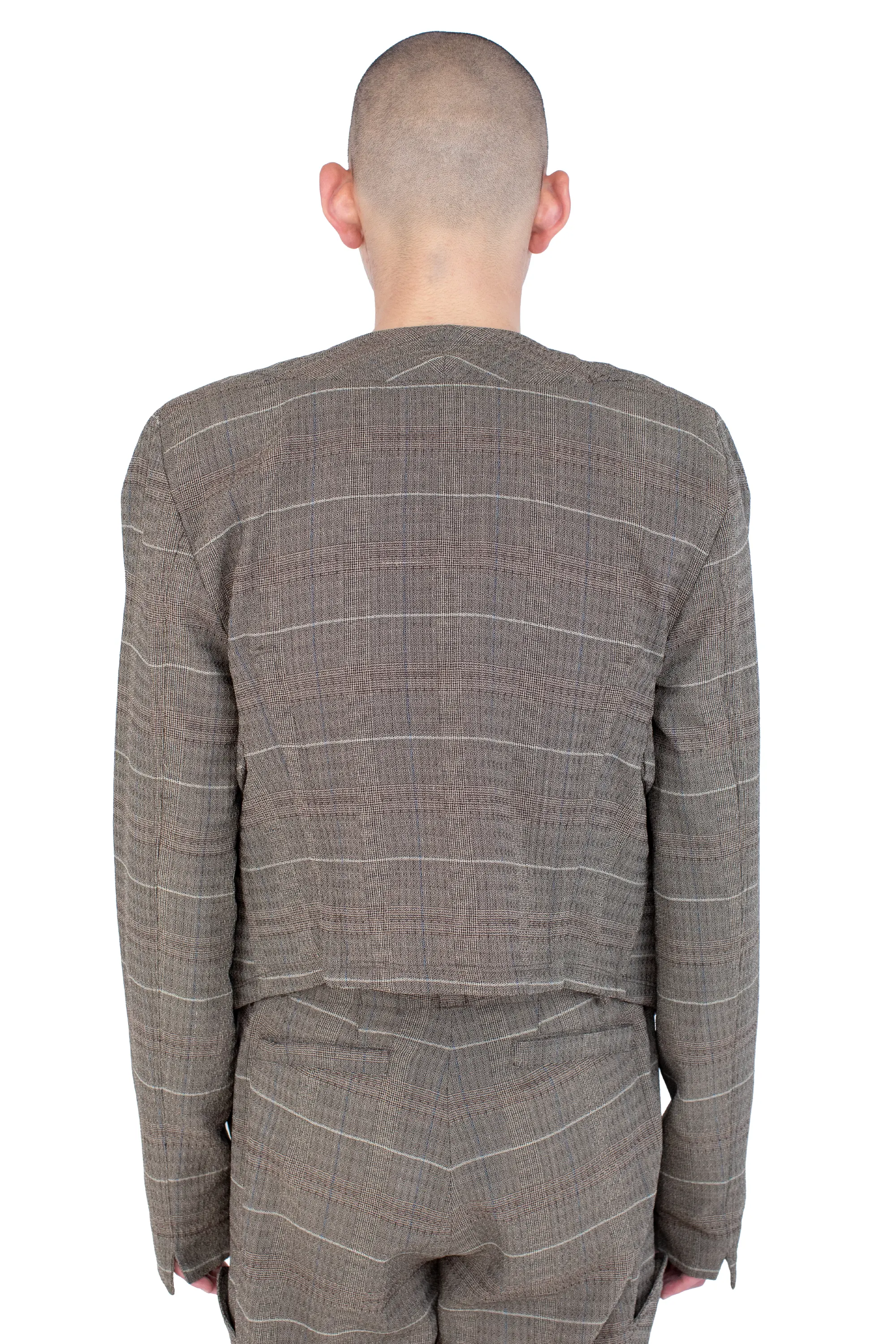KIKO KOSTADINOV ANDRAS TAILORED JACKET - TAUPE CHECK