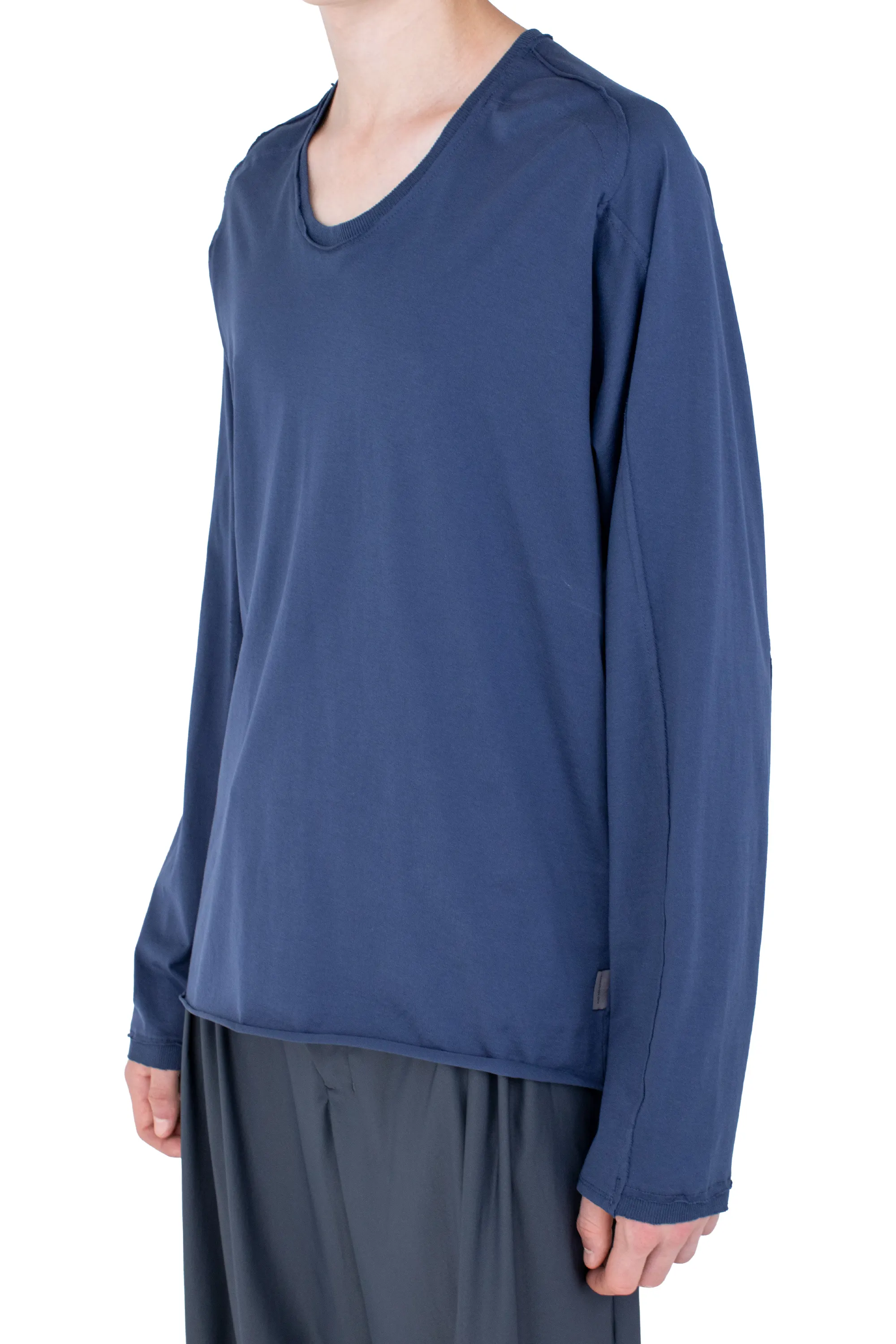 KIKO KOSTADINOV ASTRO LONG SLEEVES TOP - INK BLUE