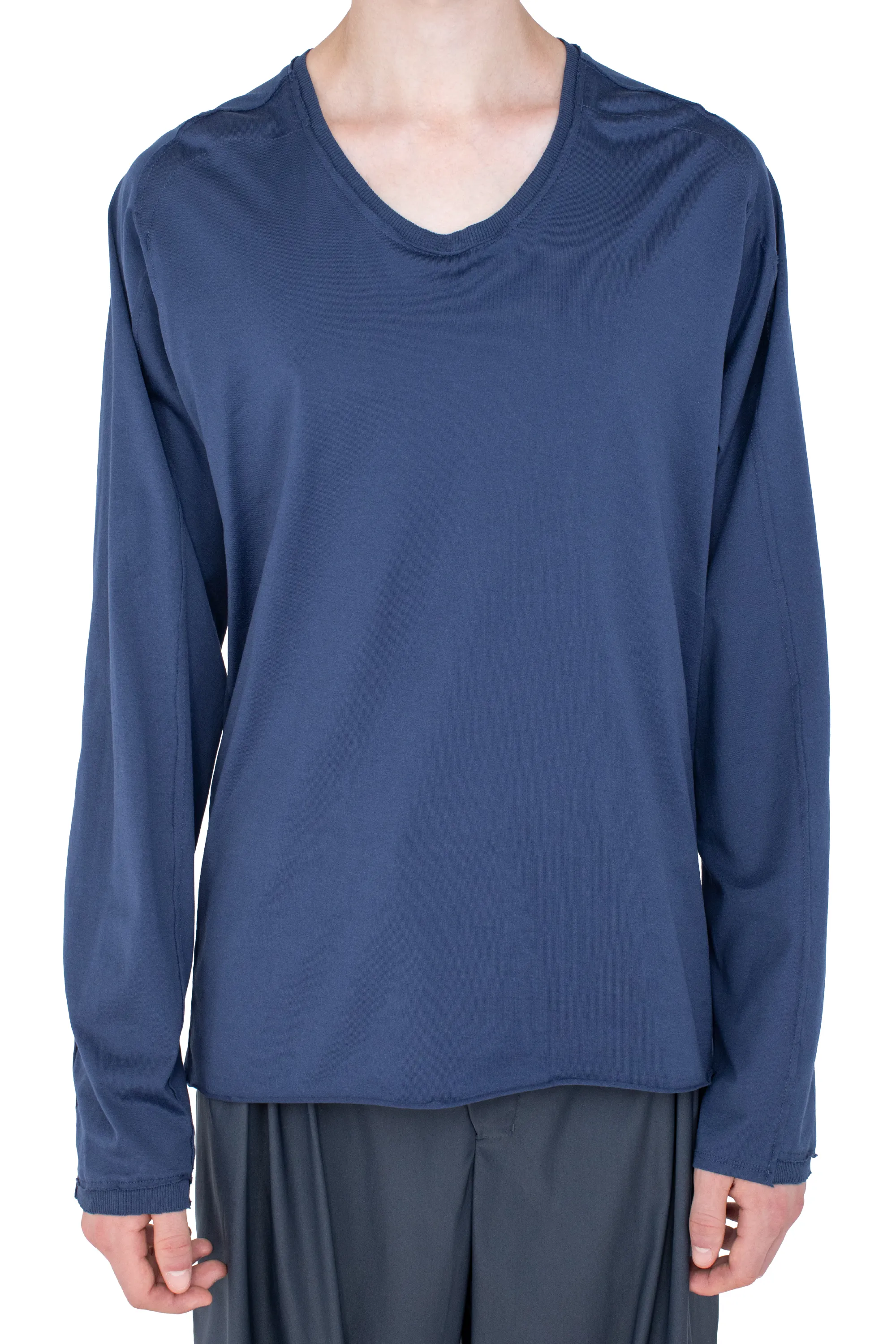 KIKO KOSTADINOV ASTRO LONG SLEEVES TOP - INK BLUE