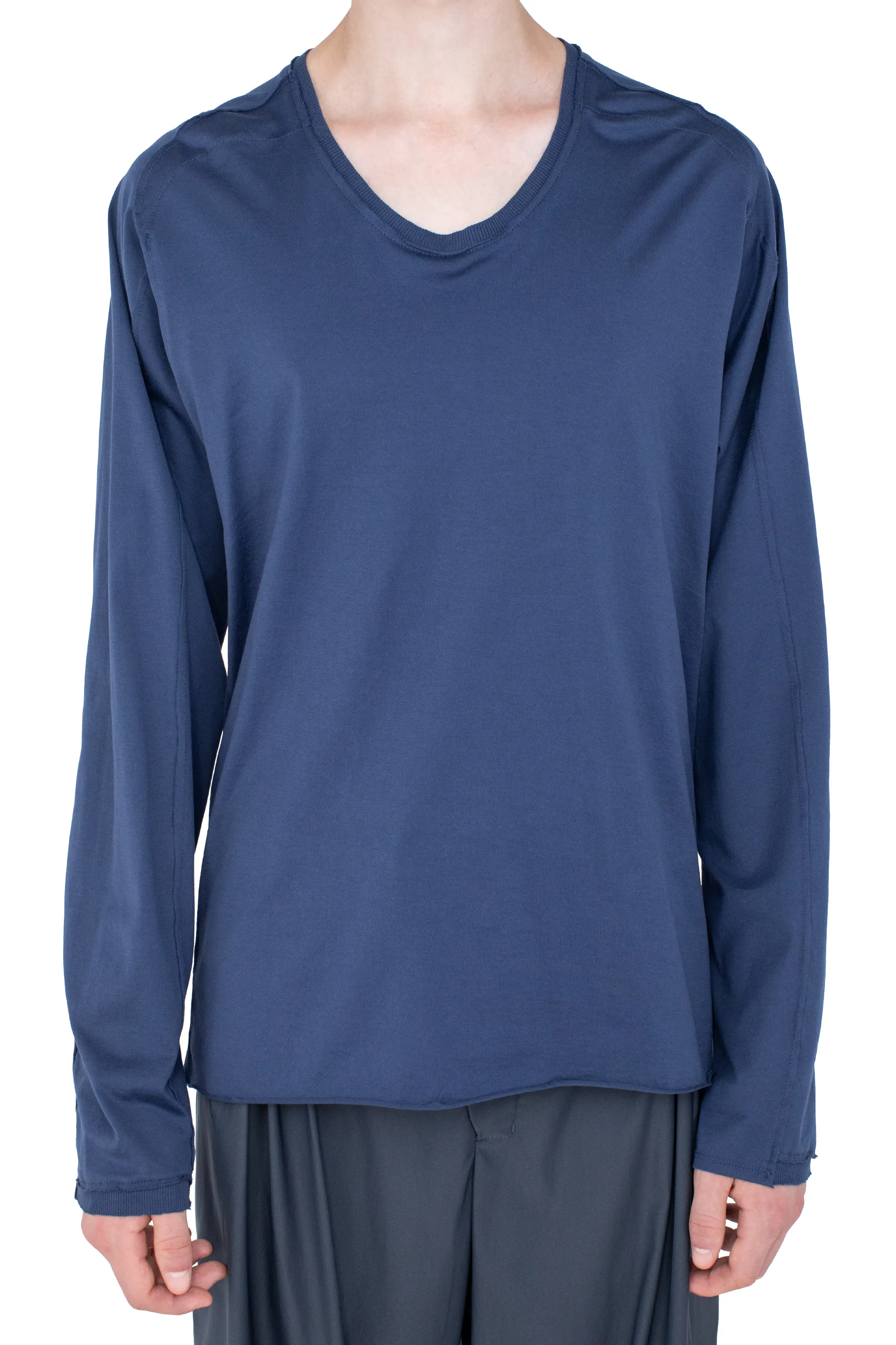 KIKO KOSTADINOV ASTRO LONG SLEEVES TOP - INK BLUE