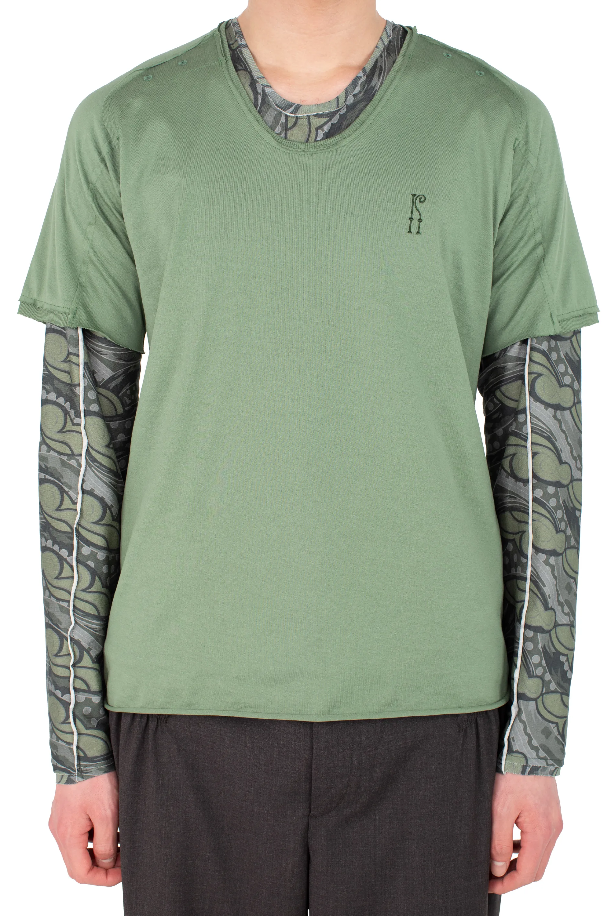 KIKO KOSTADINOV ASTRO SHORT SLEEVE TOP - LEAF