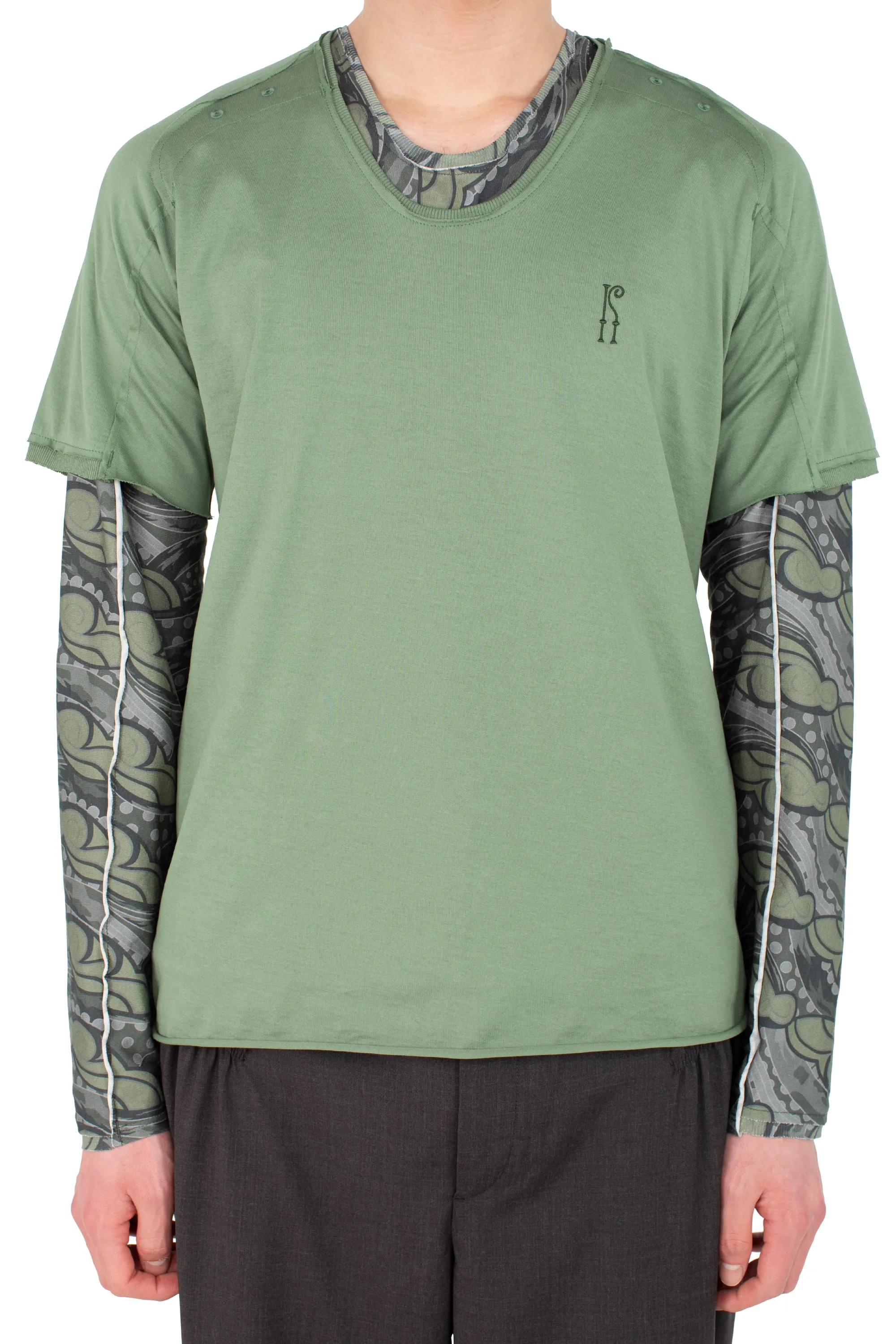 KIKO KOSTADINOV ASTRO SHORT SLEEVE TOP - LEAF