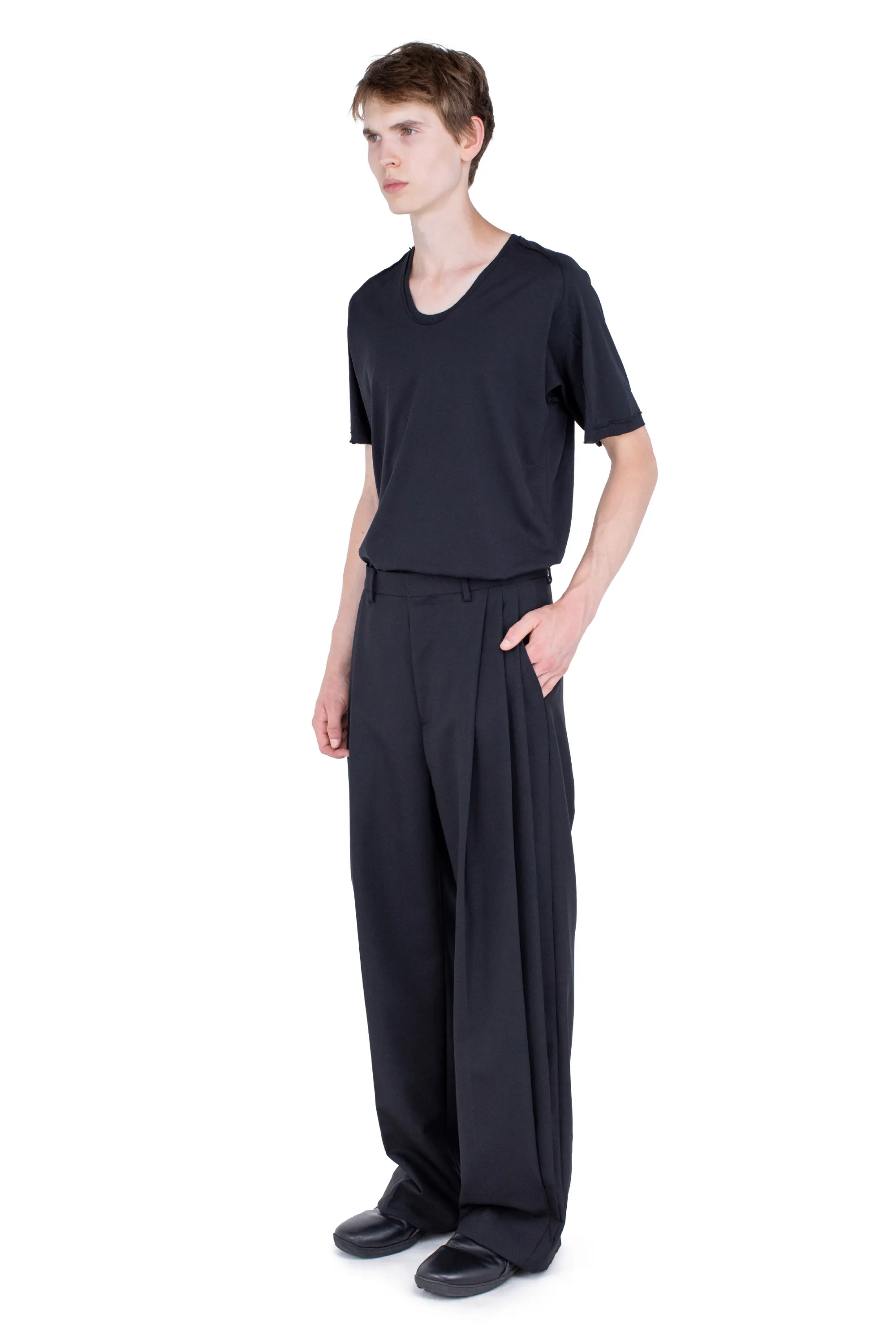 KIKO KOSTADINOV ASTRO SHORT SLEEVES TOP - ONYX BLACK