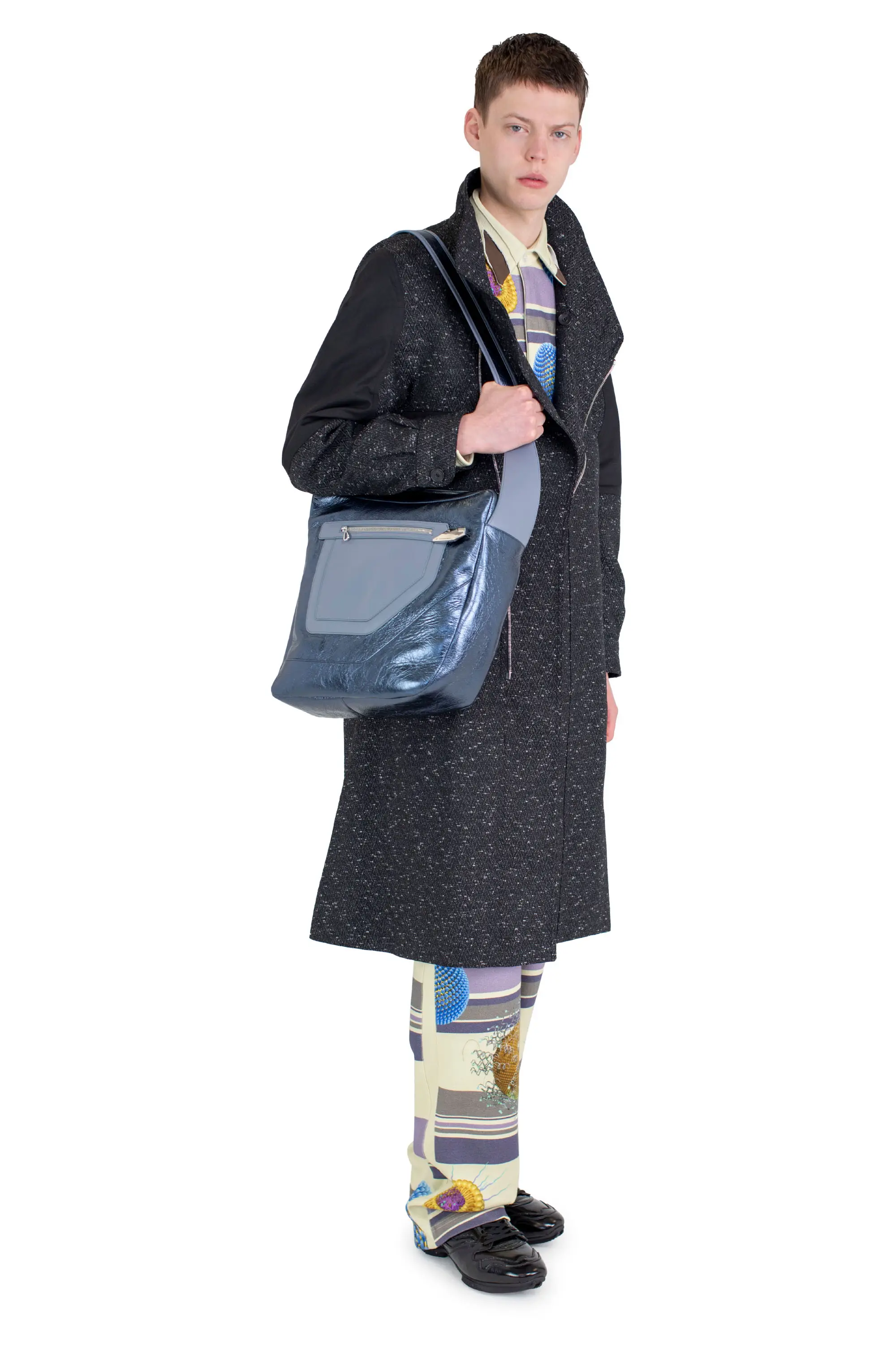 KIKO KOSTADINOV BABRAHAM ZIP COAT - ASH BLACK / BLACK SABLE