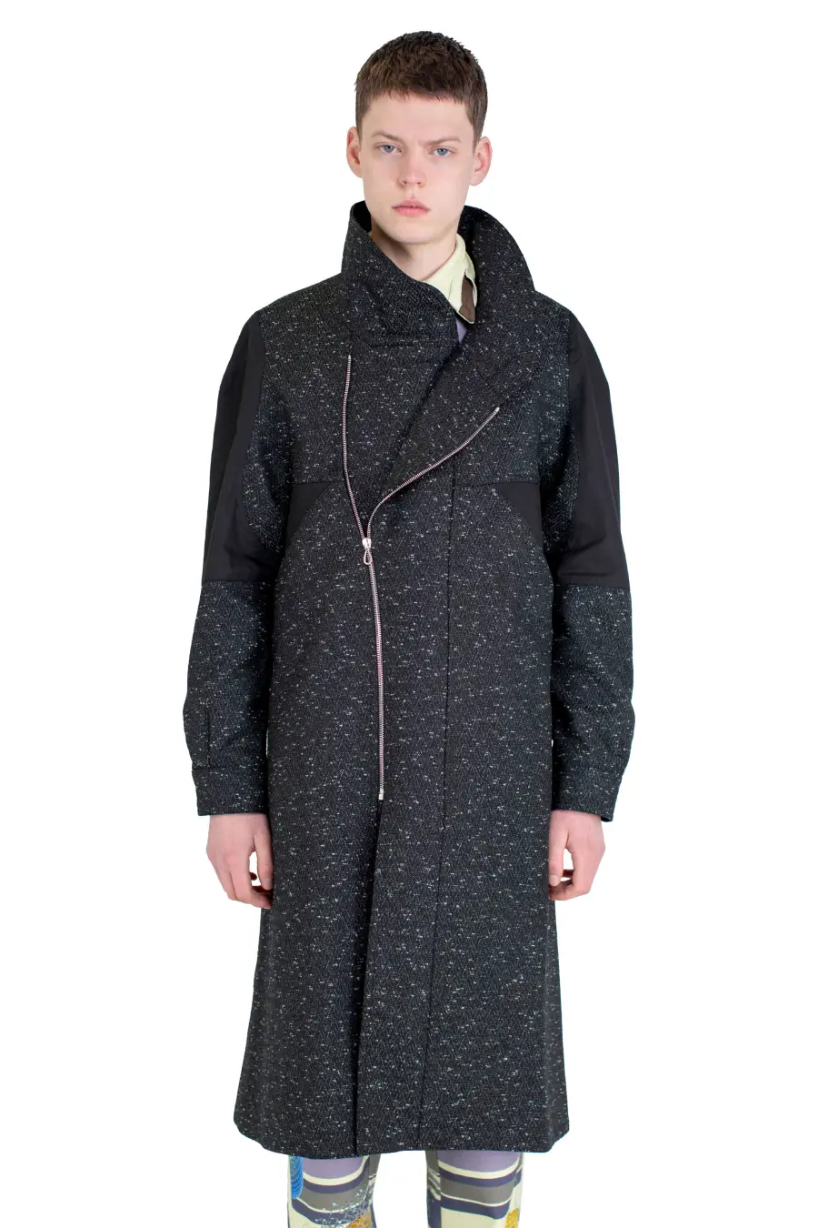 KIKO KOSTADINOV BABRAHAM ZIP COAT - ASH BLACK / BLACK SABLE
