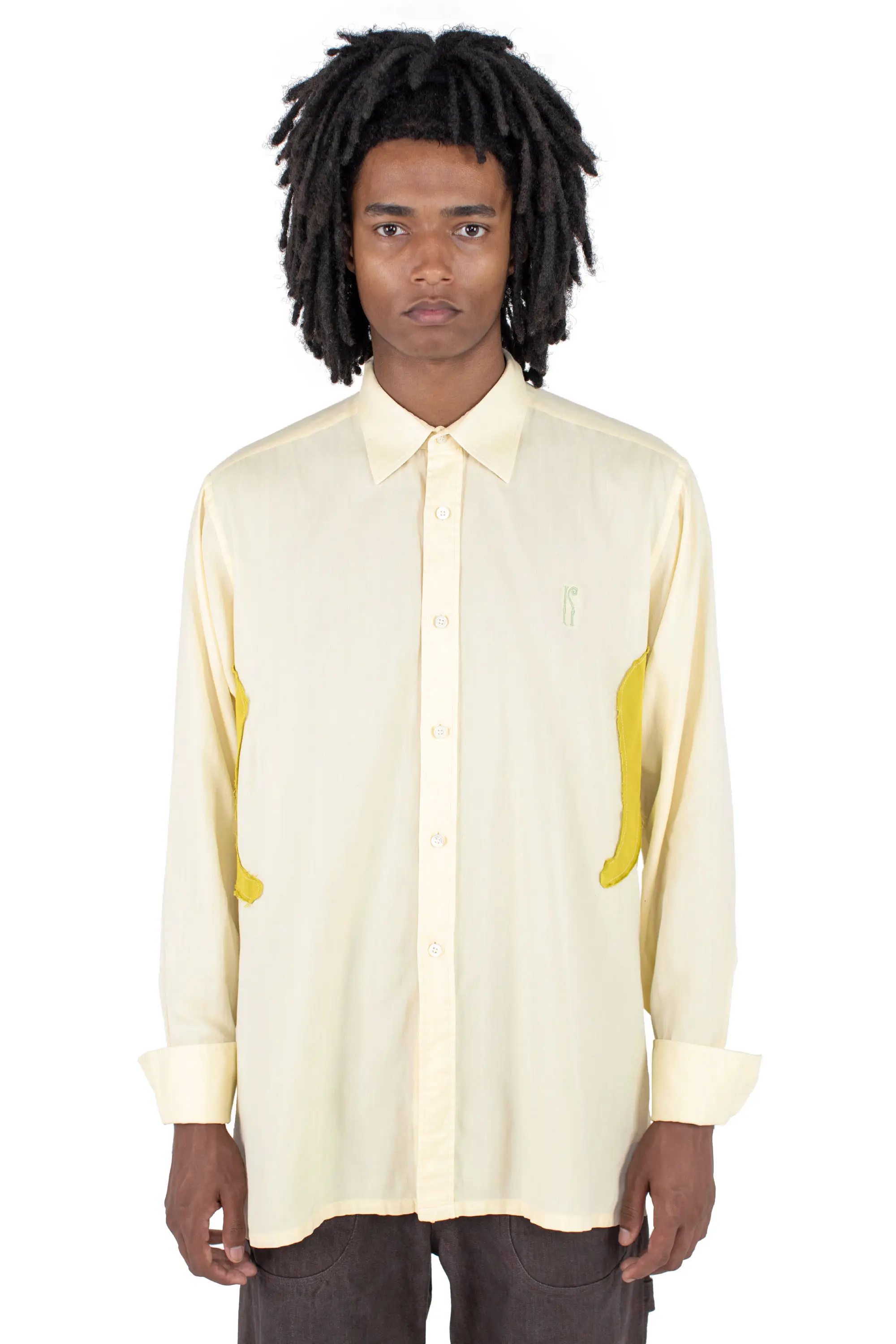 KIKO KOSTADINOV CHARVET ONE OFF REWORK SHIRT 2025 - YELLOW