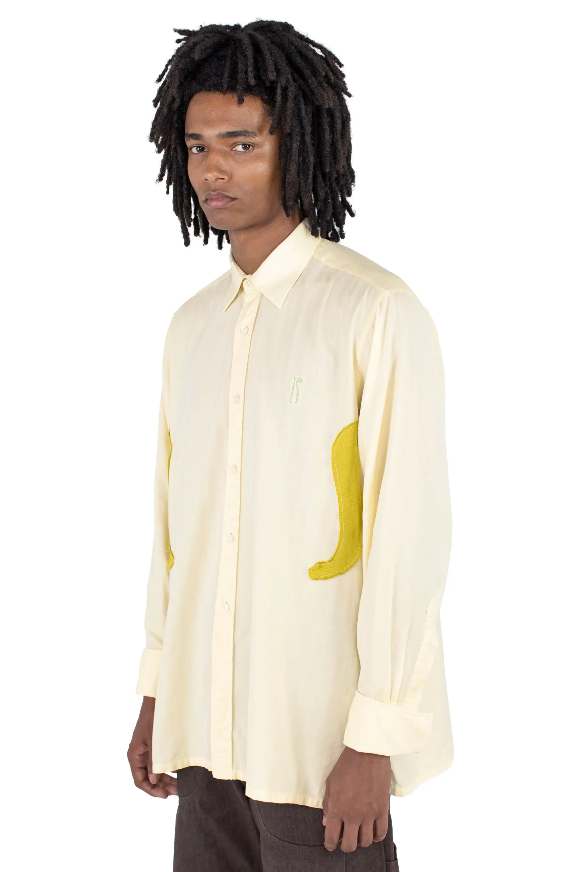 KIKO KOSTADINOV CHARVET ONE OFF REWORK SHIRT 2025 - YELLOW