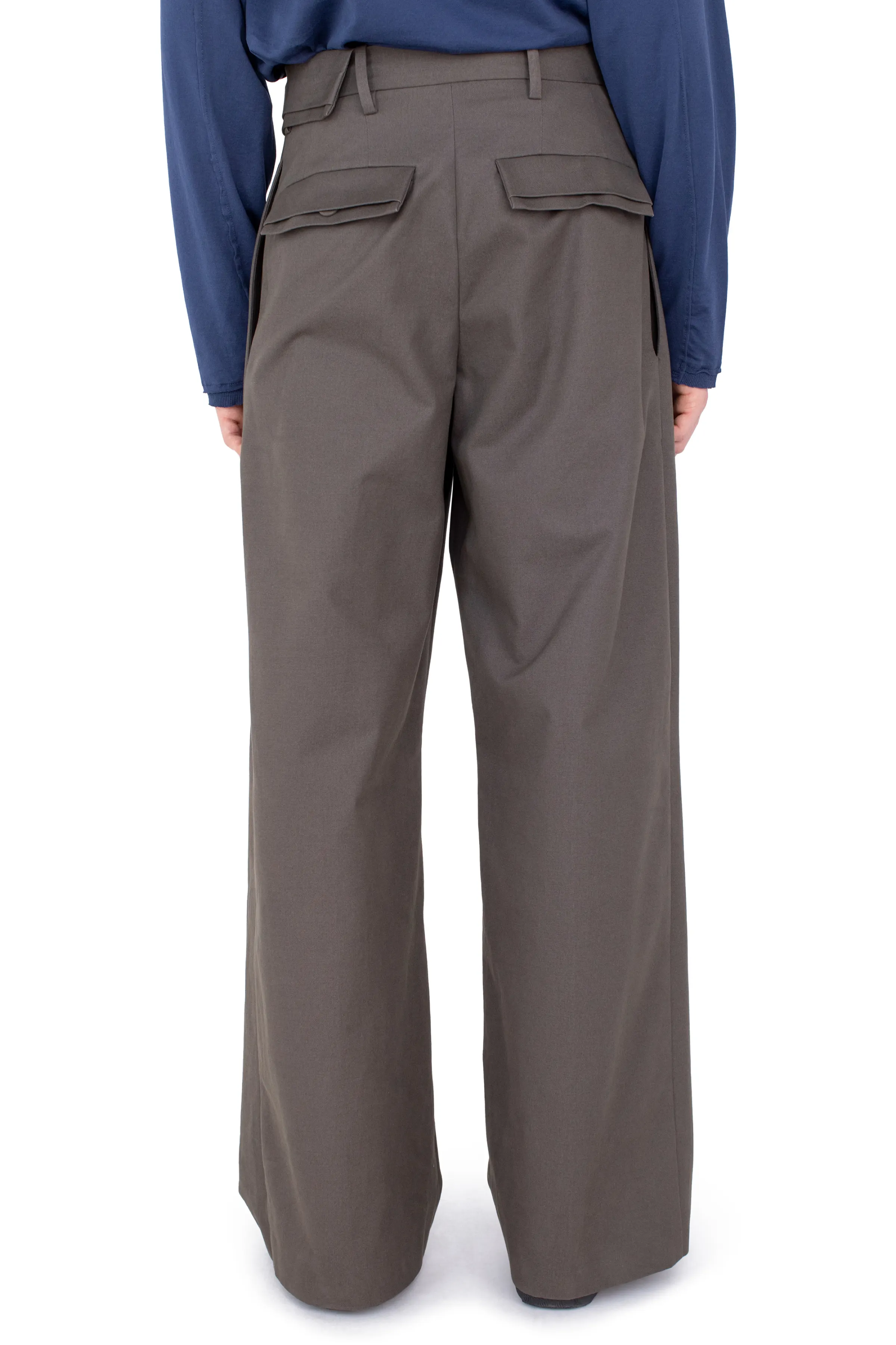 KIKO KOSTADINOV DIEZE WIDE TROUSERS - KHAKI